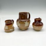 3pc Doulton Lambeth Stoneware Mini Jug Set