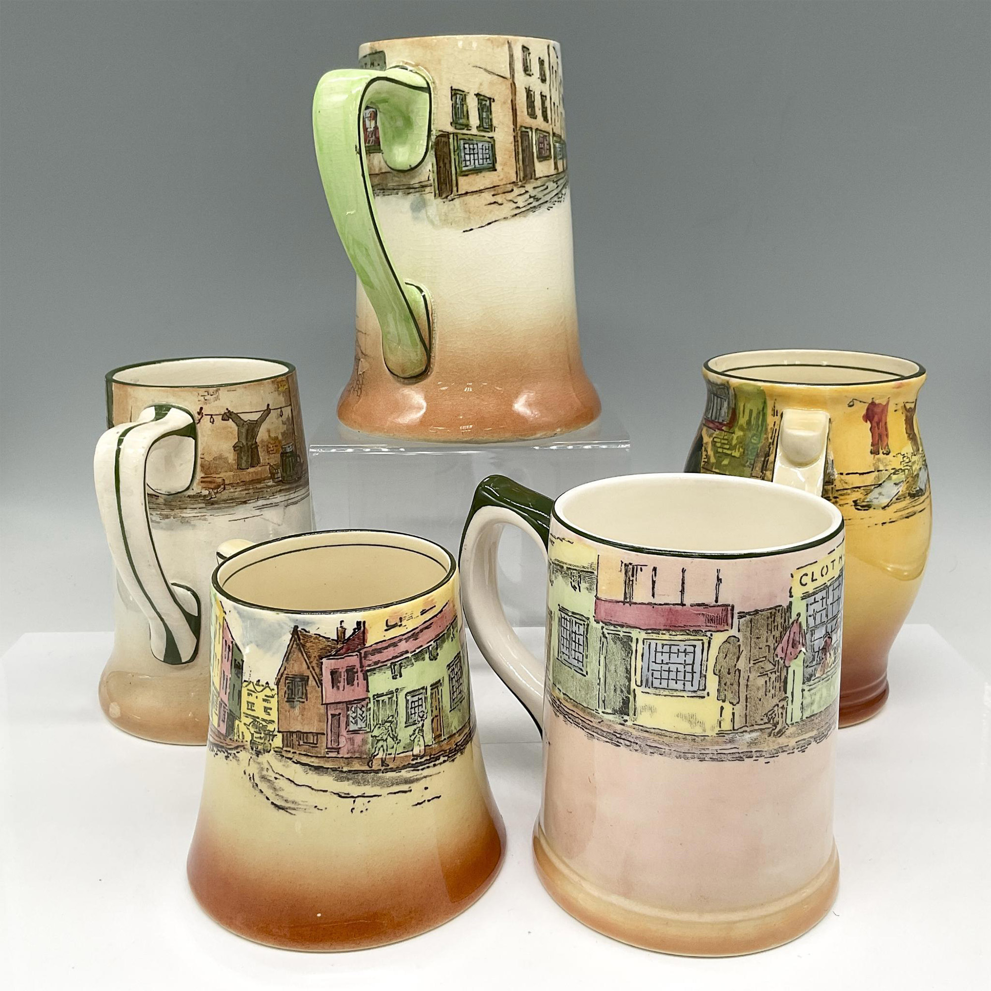 5pc Royal Doulton Dickens Ware Tankards - Bild 2 aus 3