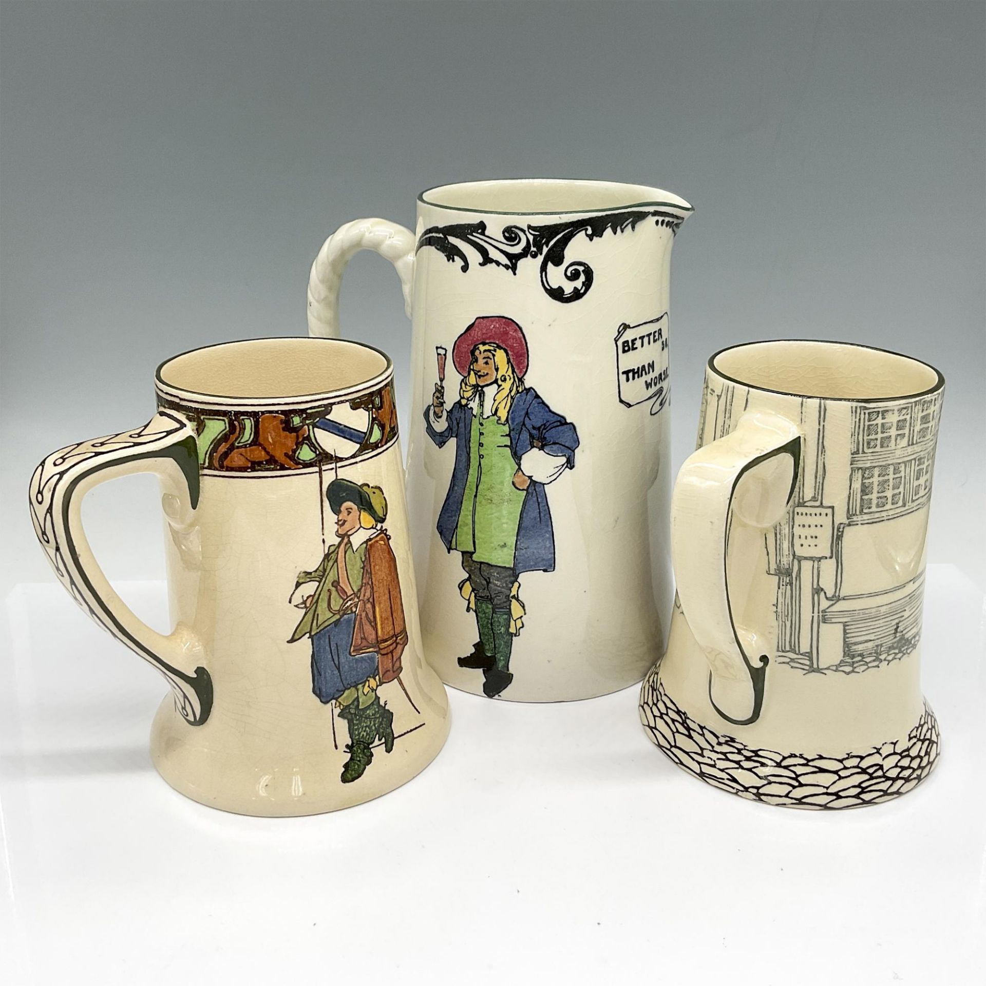 3pc Royal Doulton Tankards, Knights & New Cavaliers - Image 3 of 4