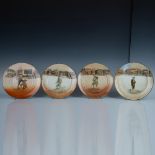 4pc Royal Doulton Dickens Ware Plates