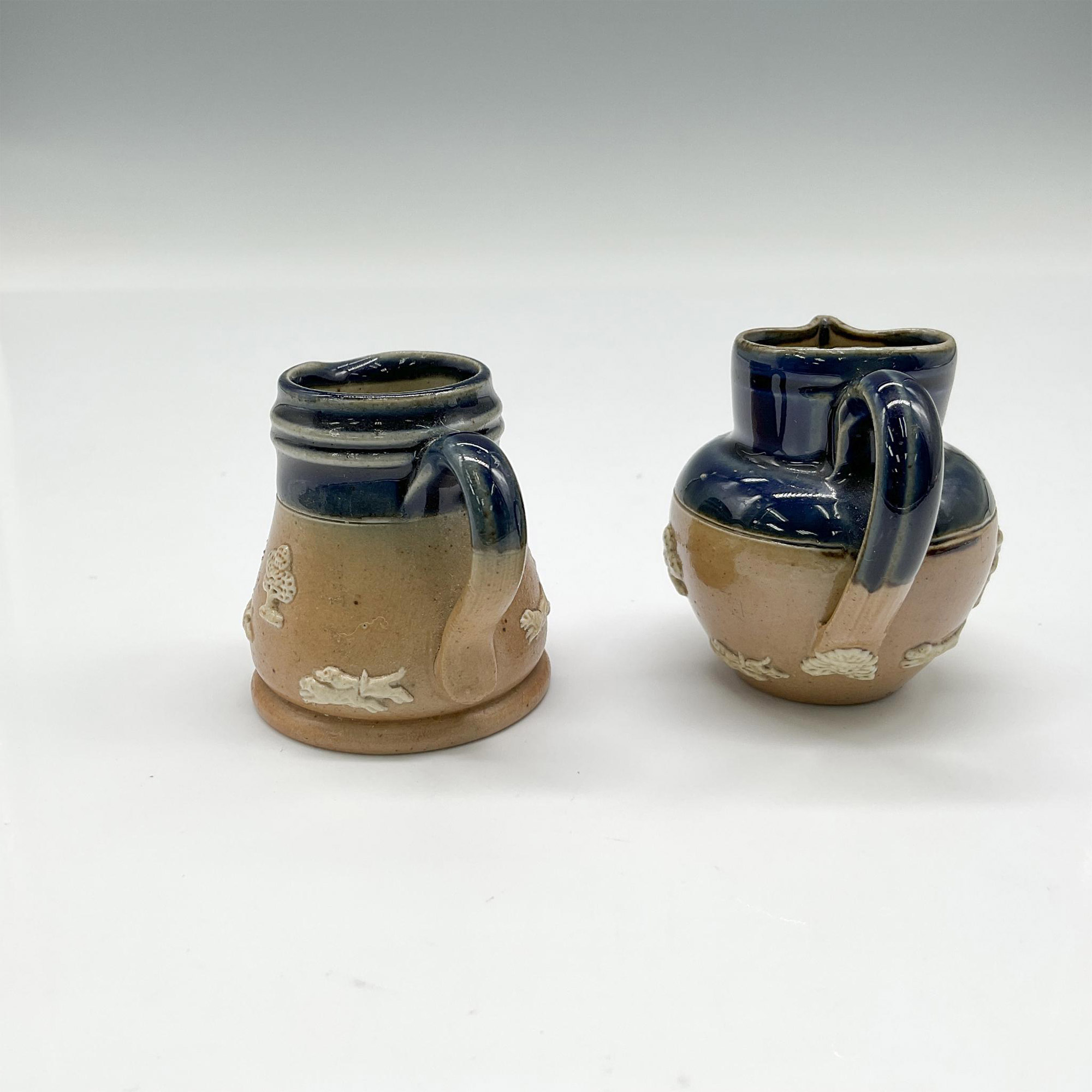 2pc Doulton Lambeth Stoneware Mini Pitcher & Jug - Image 2 of 3