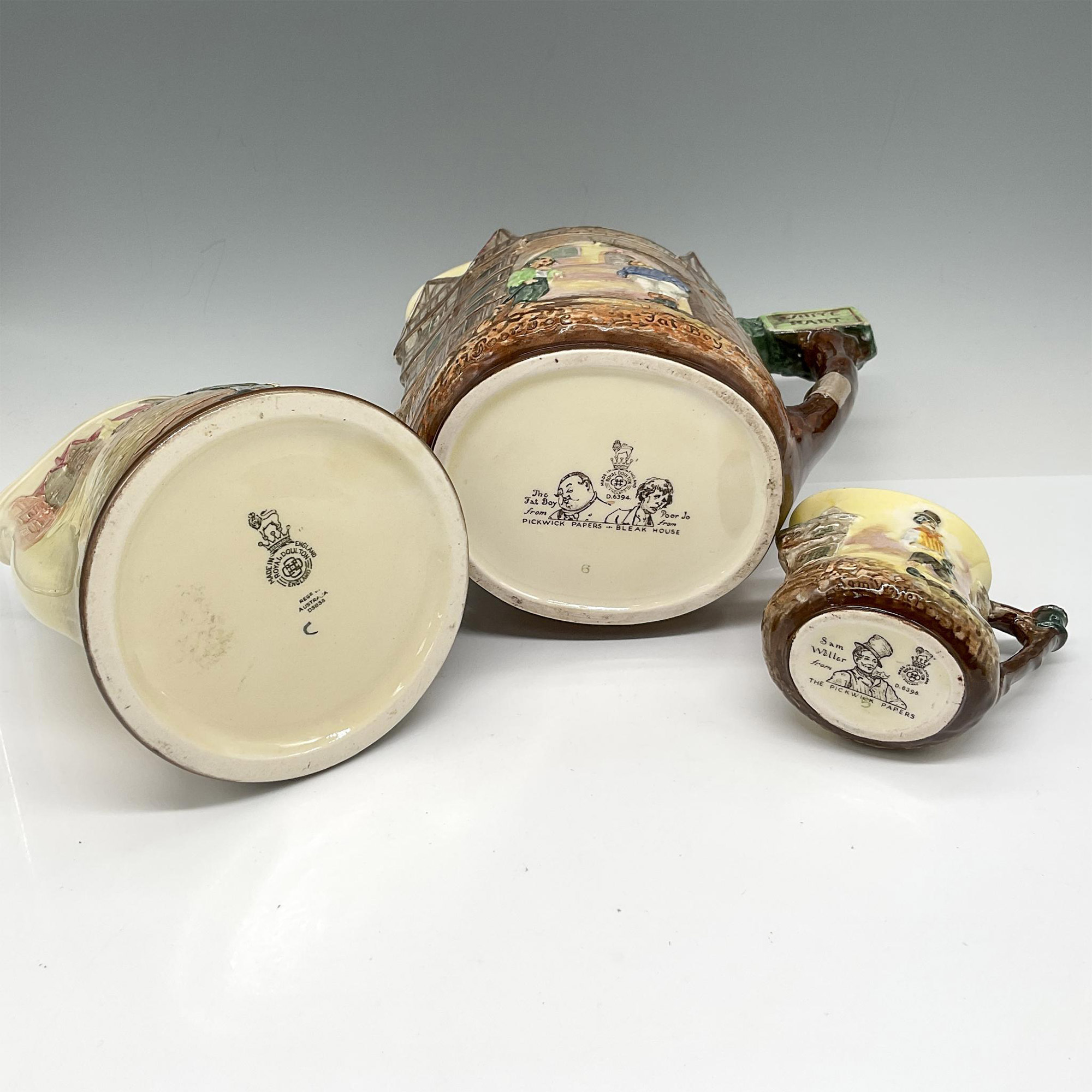 3pc Royal Doulton Dickens Ware Pitchers, The Pickwick Papers - Image 3 of 3