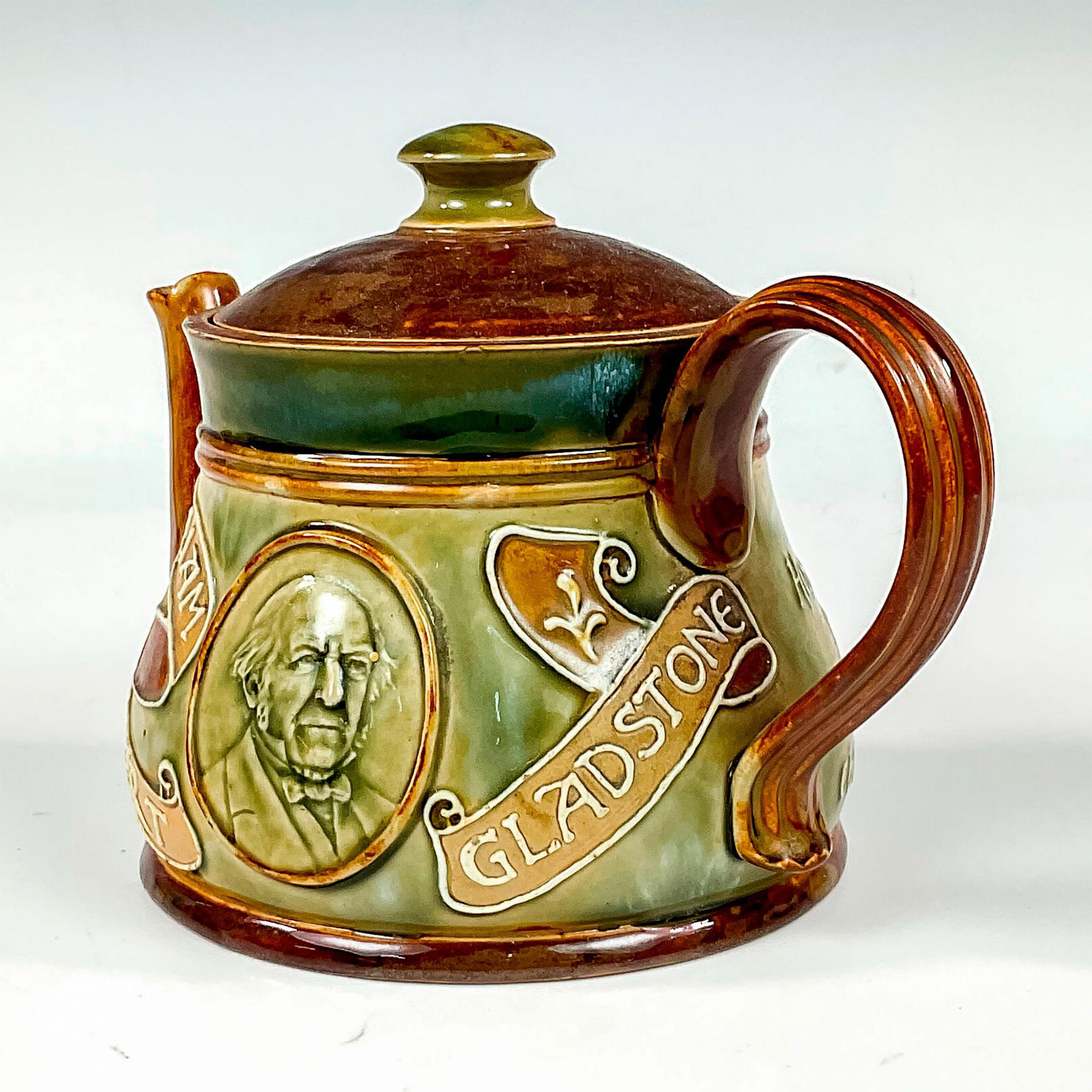 Doulton Lambeth Commemorative Teapot, William E Gladstone - Image 2 of 4