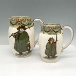 2pc Royal Doulton Series Ware, Night Watchman Pitchers