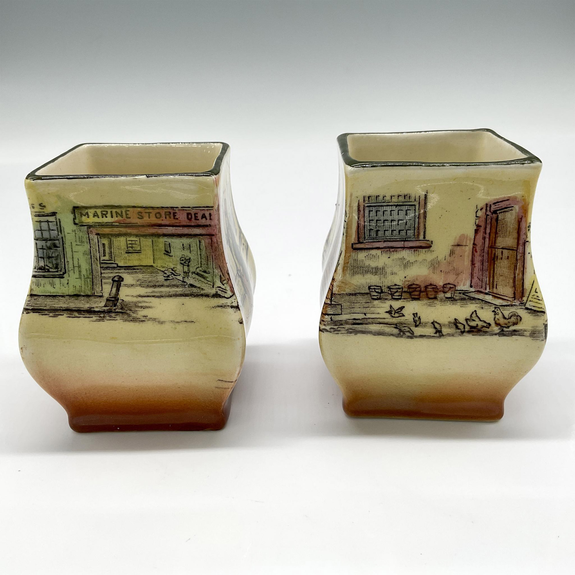 2pc Royal Doulton Dickens Vases, Mr. Micawber & Bill Sykes - Image 2 of 4