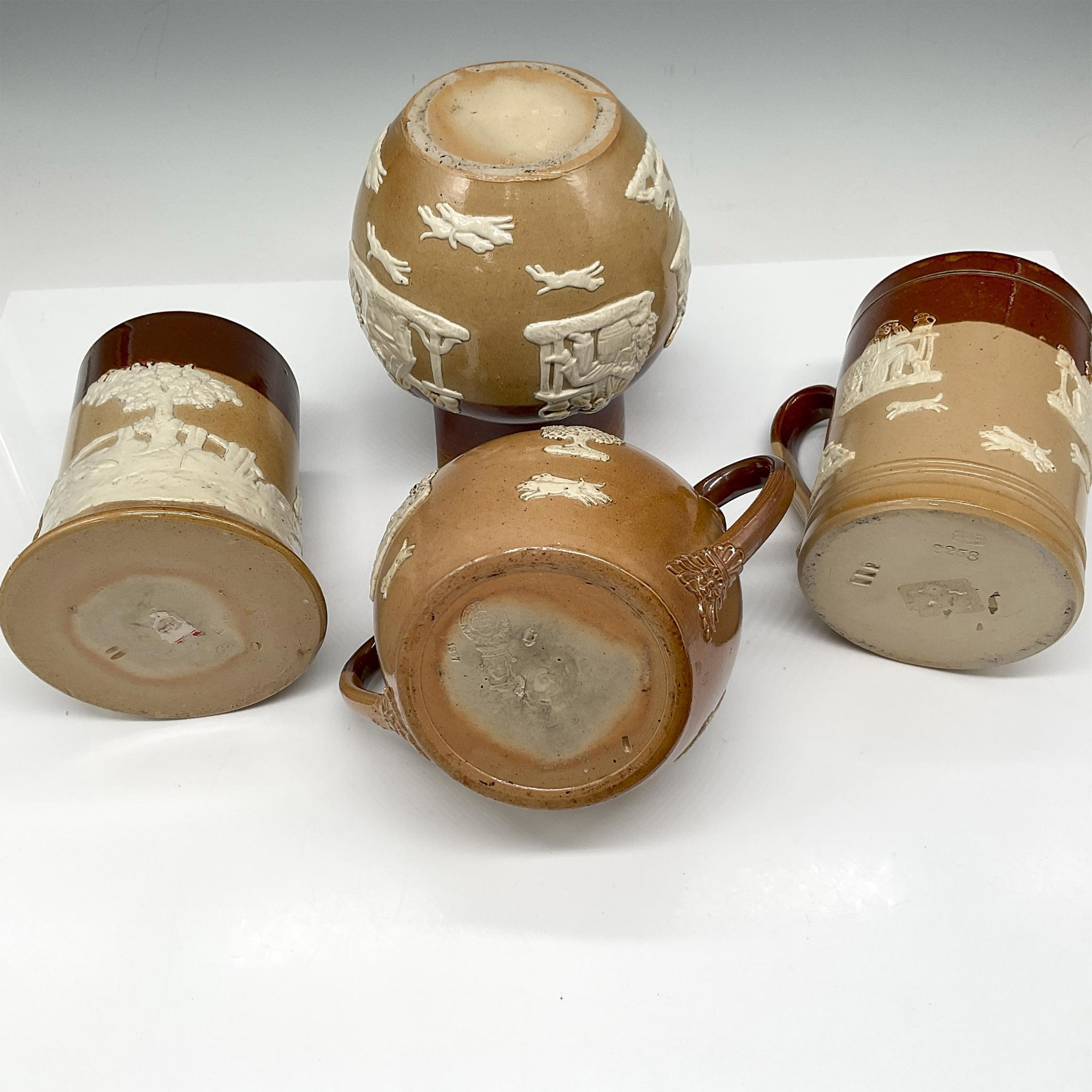 4pc Royal Doulton Lambeth Stoneware Pitchers, Mugs - Bild 3 aus 3