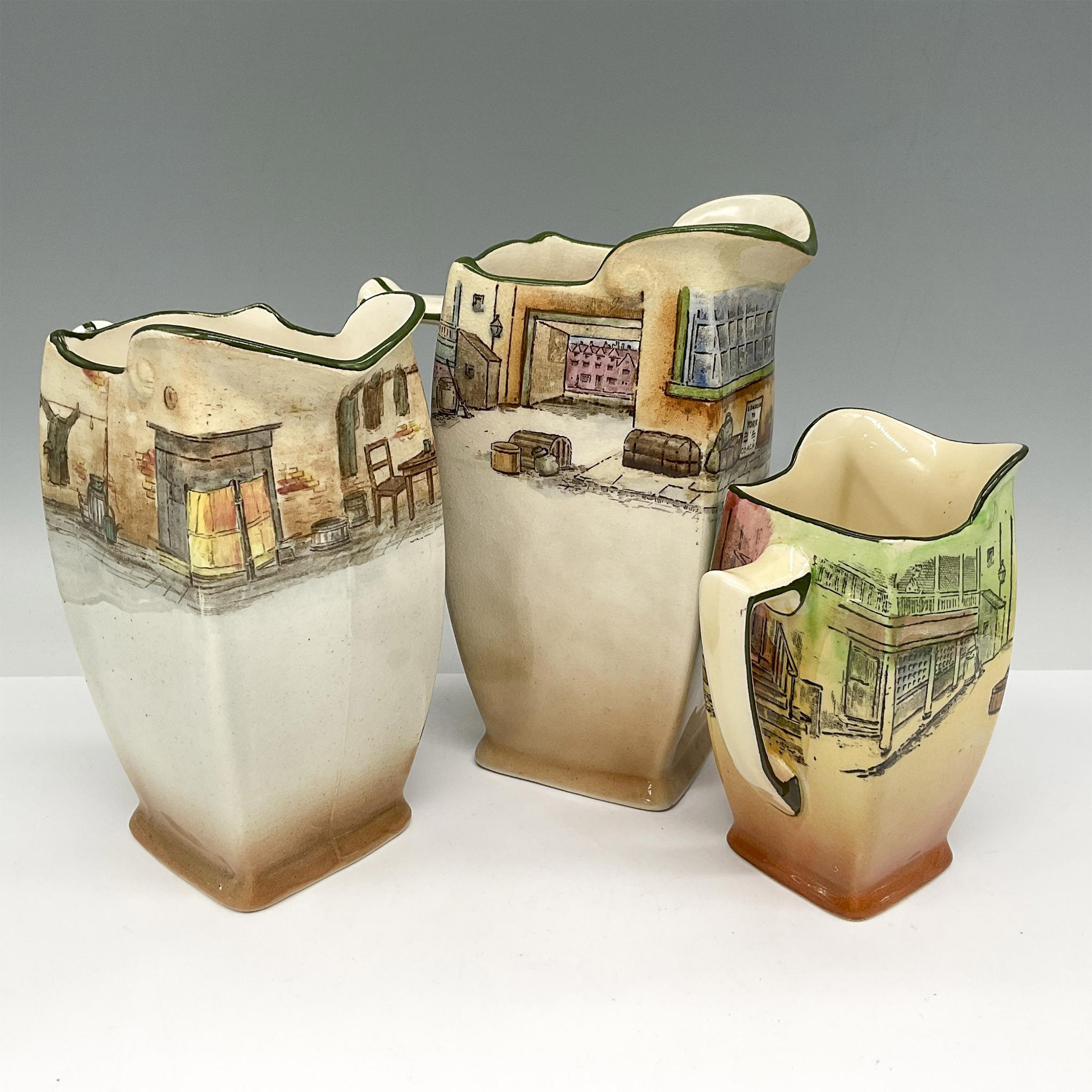 3pc Royal Doulton Dickens Ware Pitchers - Image 2 of 3