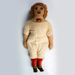 Vintage Antique-Style Fabric Doll
