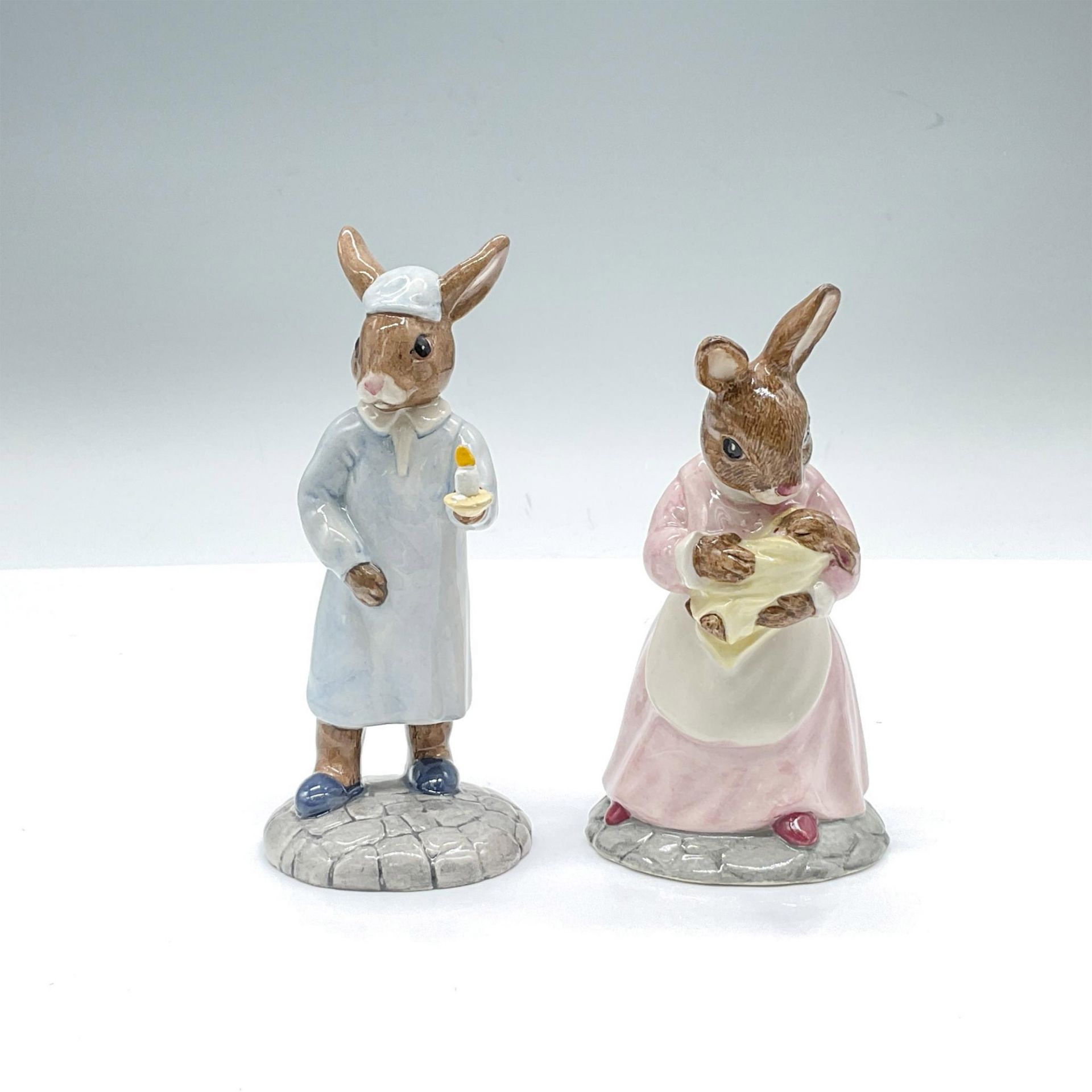 2pc Royal Doulton Bunnykins Figurines, Nursery DB167/270