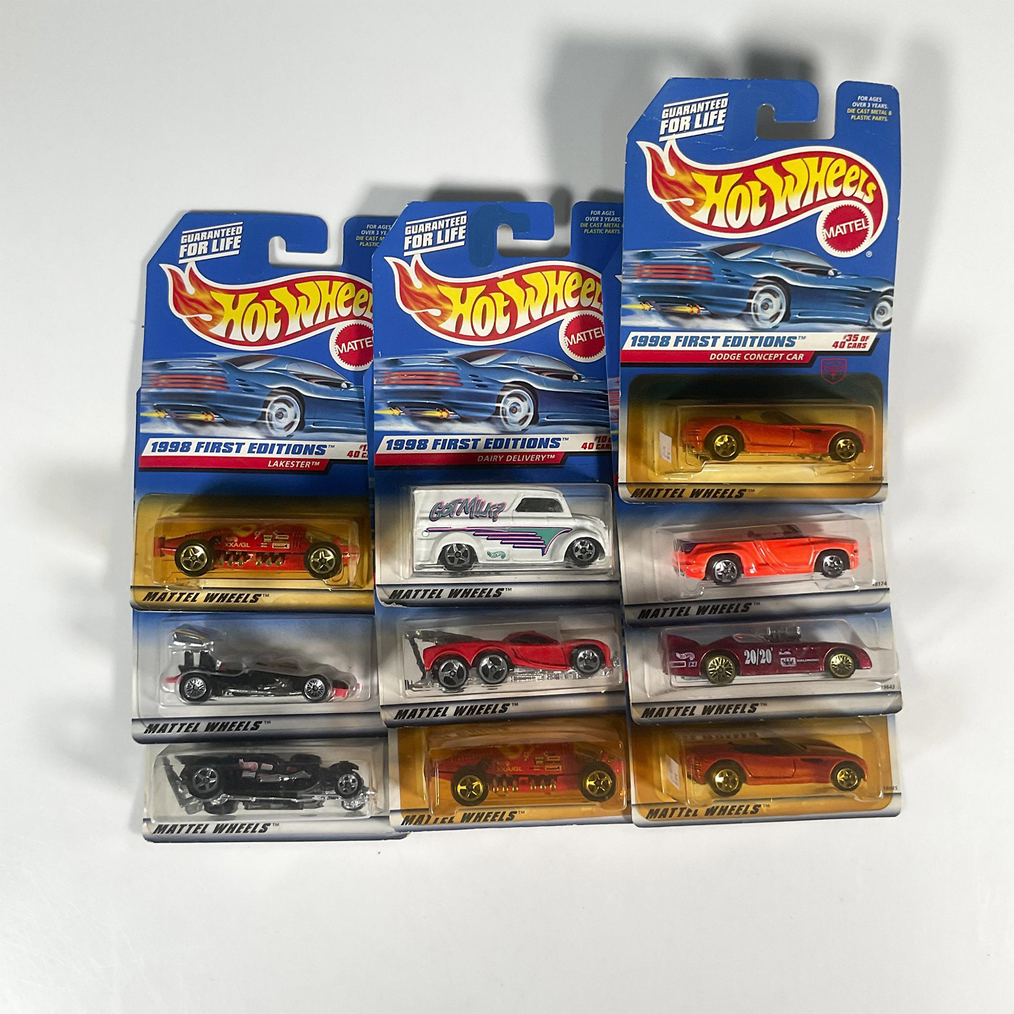 10pc 1998 First Ed. Hot Wheels Toy Cars
