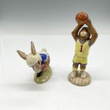 2pc Royal Doulton Bunnykins Figurines, Sports Figurines DB29A + 262