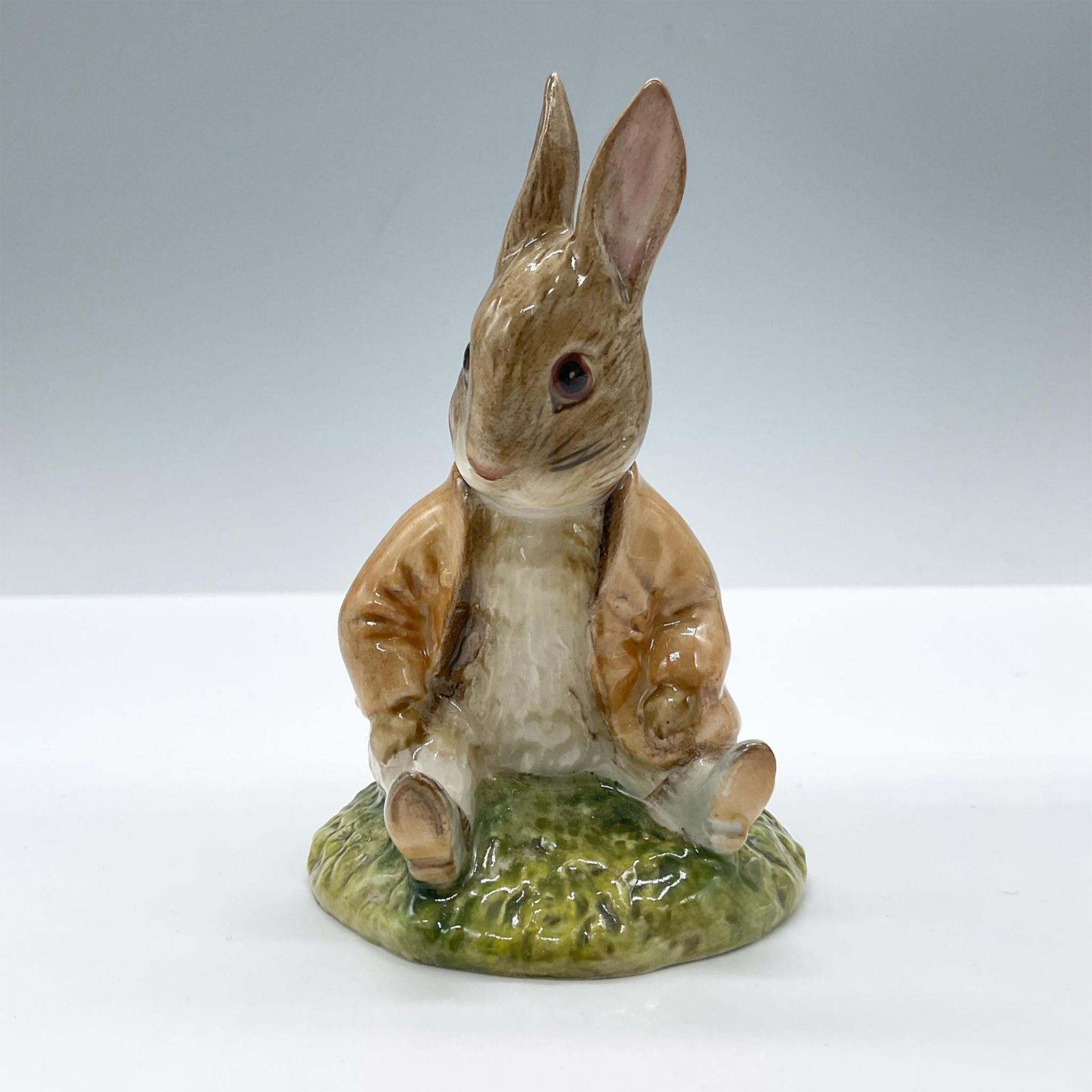 Royal Albert Beatrix Potter Figurine, Benjamin Bunny Sat on a Bank