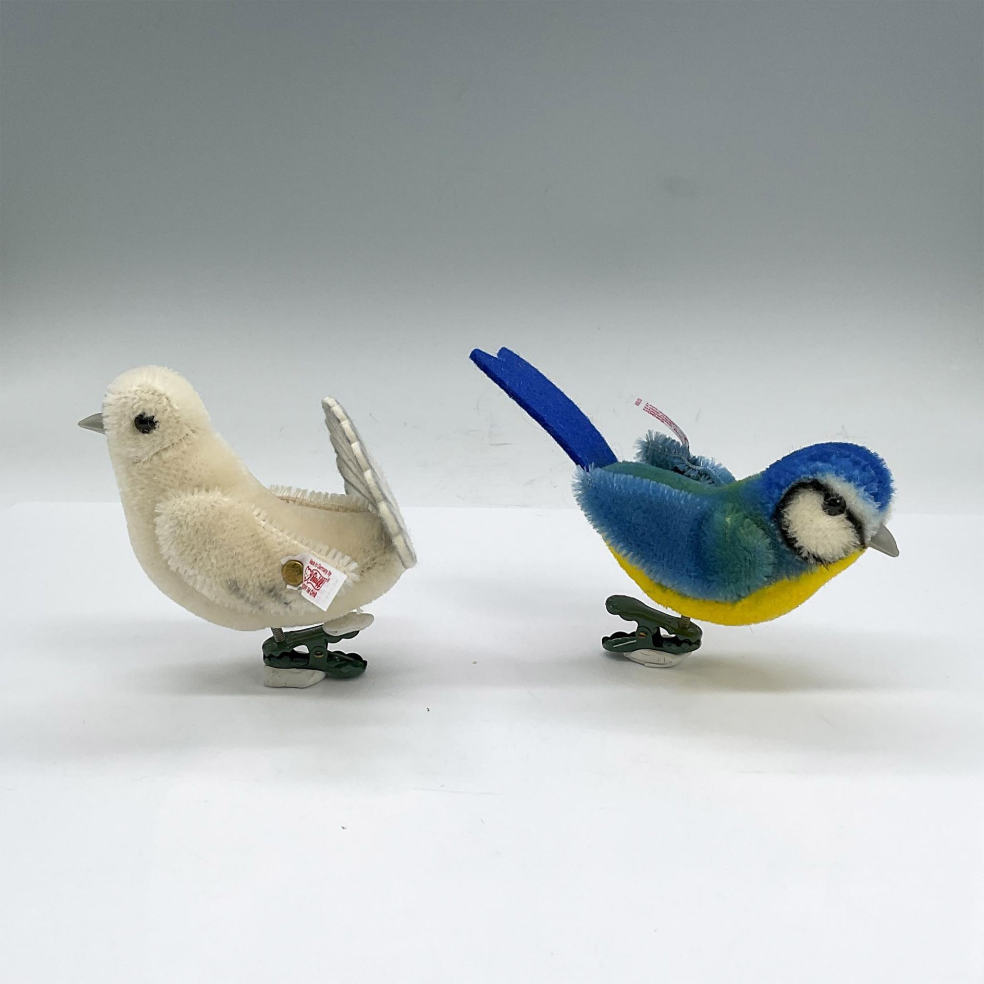 2pc Steiff Stuffed Bird Ornaments, Dove and Blaumeise - Bild 2 aus 4