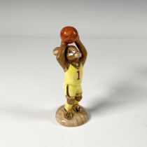 Royal Doulton Bunnykins Figurine, Basketball DB262, Gold
