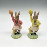 2pc Royal Doulton Bunnykins Figurines, Cheerleaders