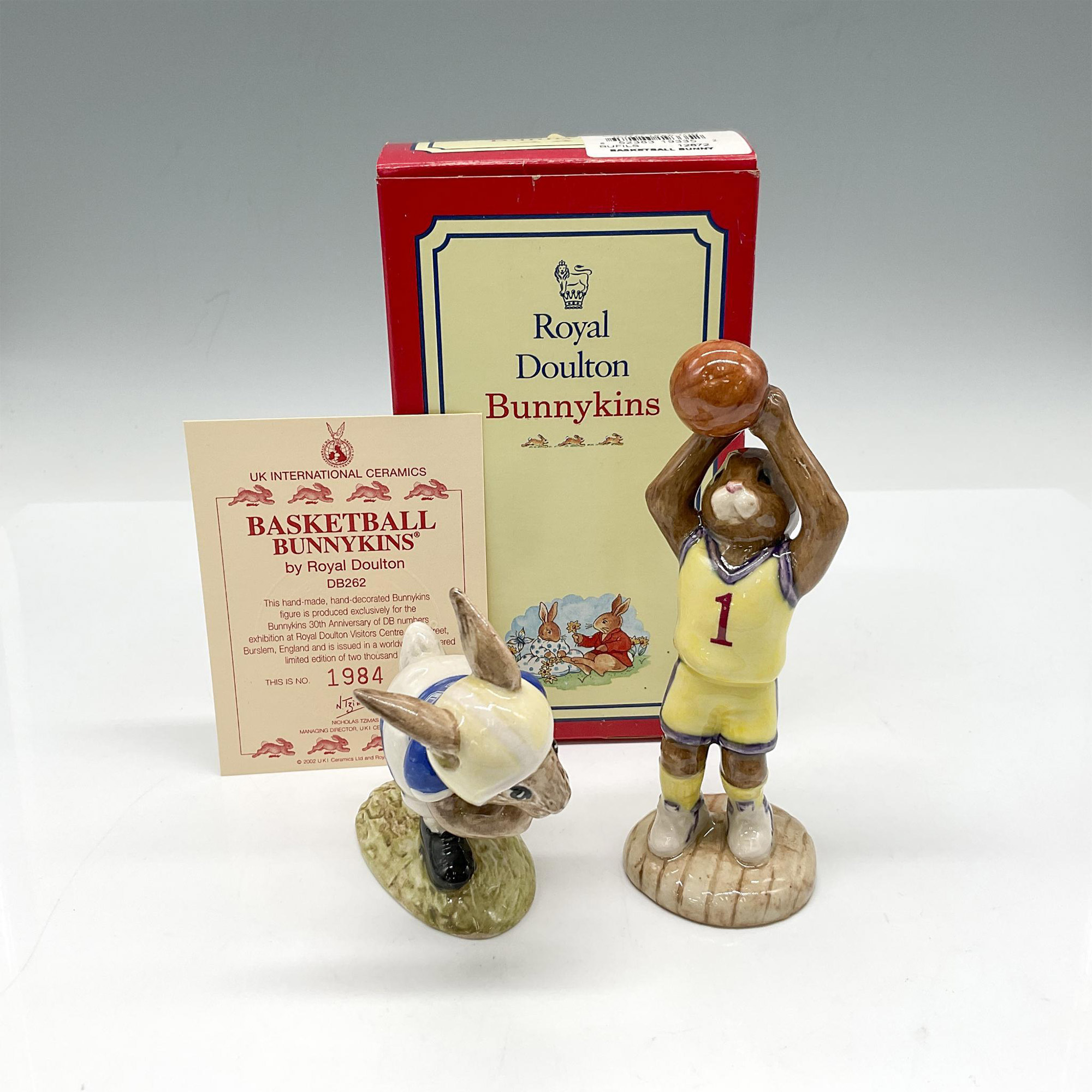 2pc Royal Doulton Bunnykins Figurines, Sports Figurines DB29A + 262 - Image 4 of 4