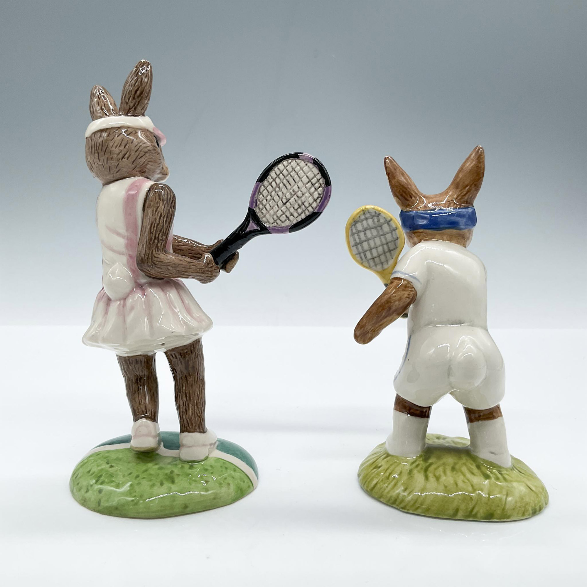 2pc Royal Doulton Bunnykins Figurines, Tennis - Bild 2 aus 3