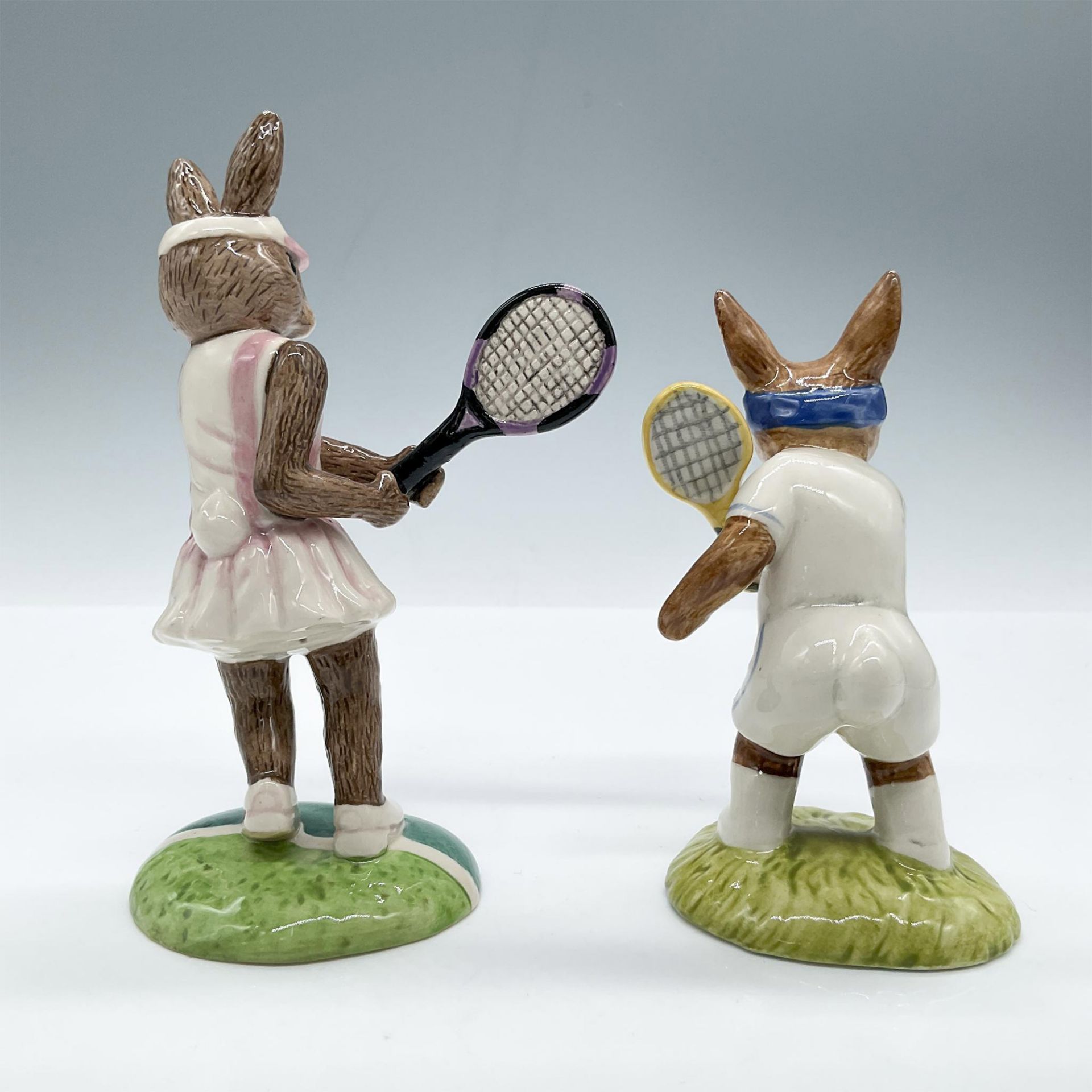 2pc Royal Doulton Bunnykins Figurines, Tennis - Image 2 of 3