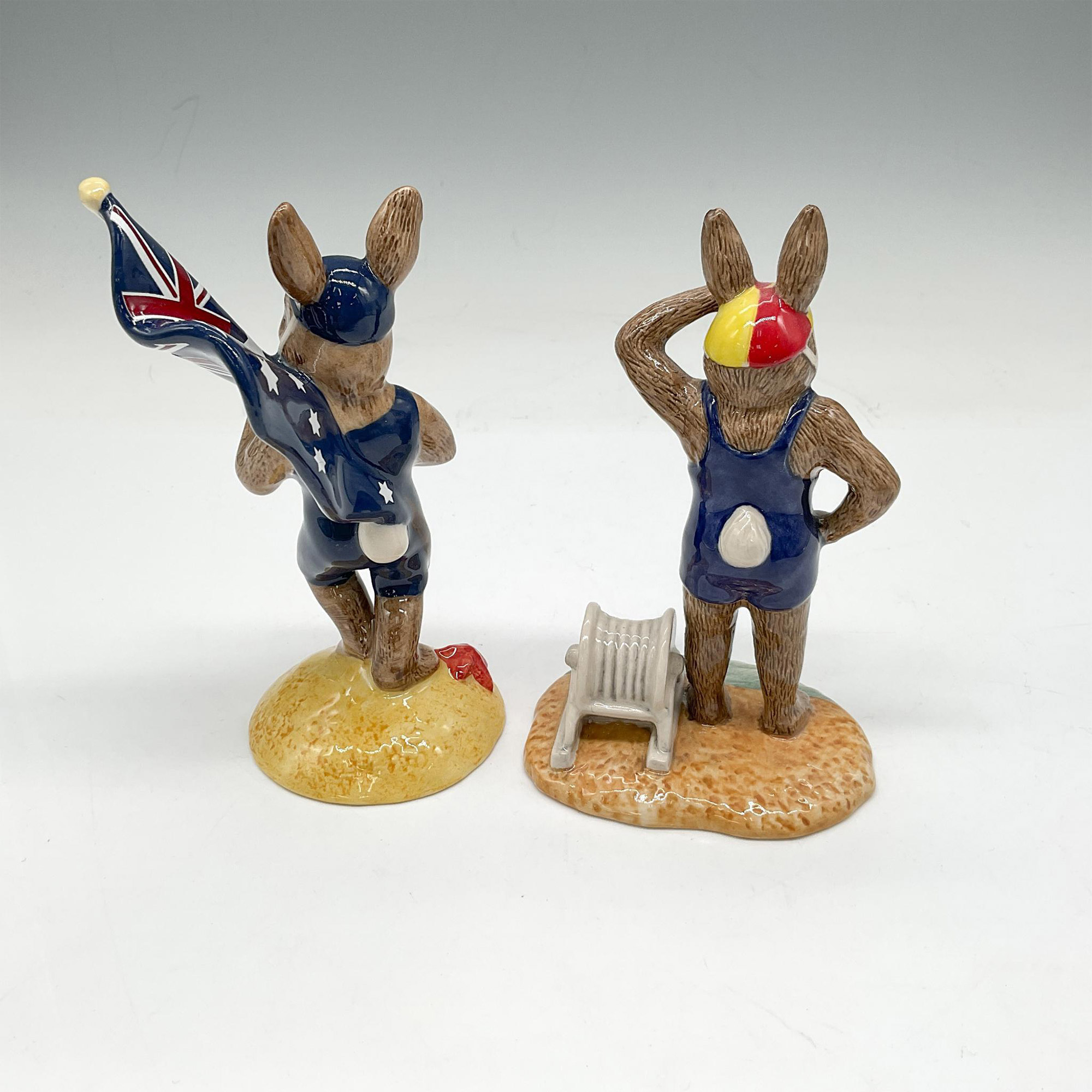 2pc Royal Doulton Bunnykins Figurines, Australia Figurines DB224/457 - Image 2 of 4