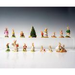 15pc Royal Doulton Bunnykins Figurines, Resin Figurines, Christmas