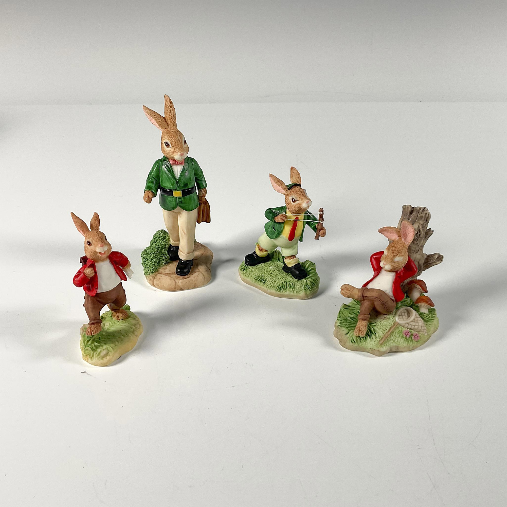 4pc Royal Doulton Resin Bunnykins Figurines