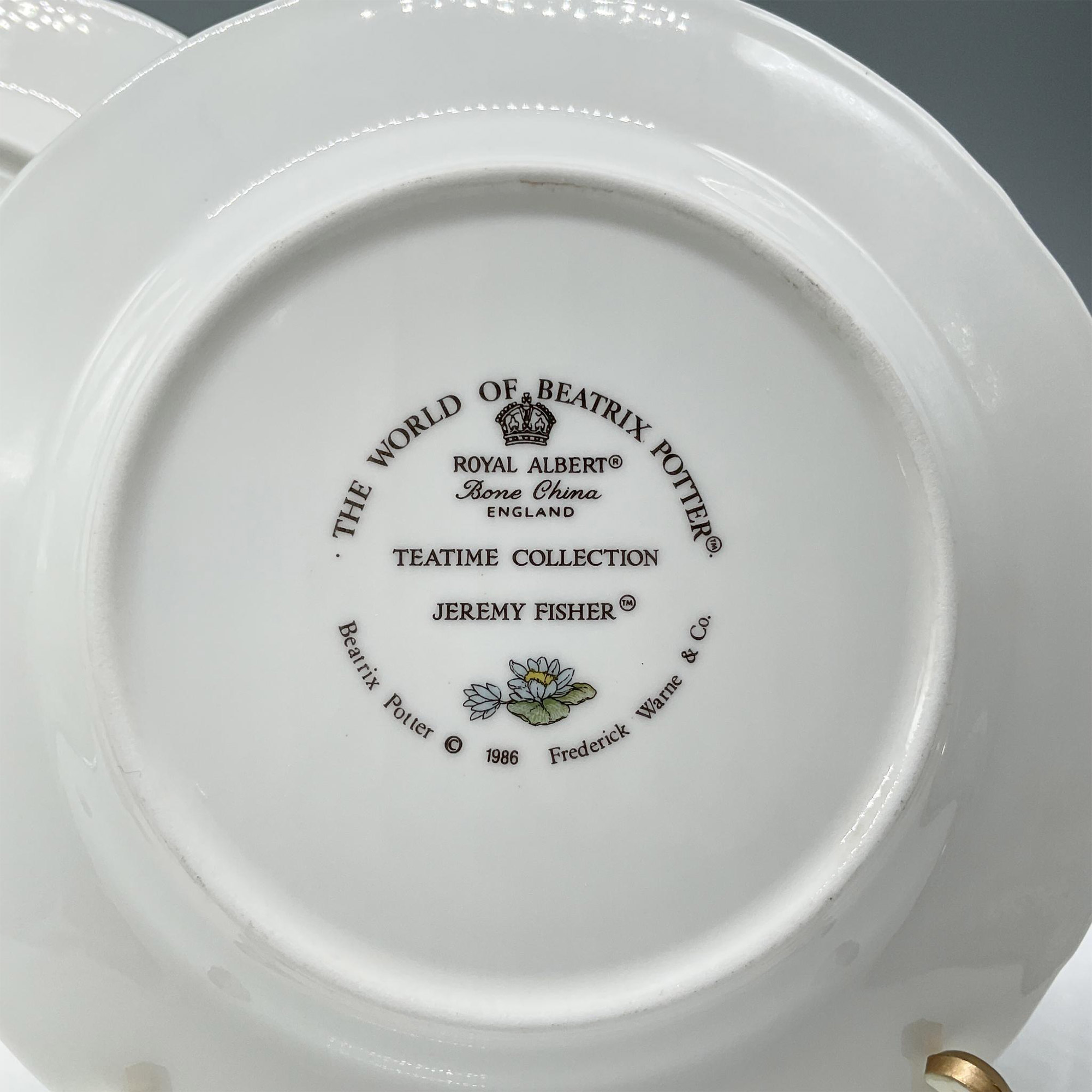 3pc Royal Albert Beatrix Potter Dessert Plates, Teatime - Image 4 of 4