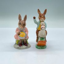 2pc Royal Doulton Bunnykins Figurines, Buntie & Tally DB78/2