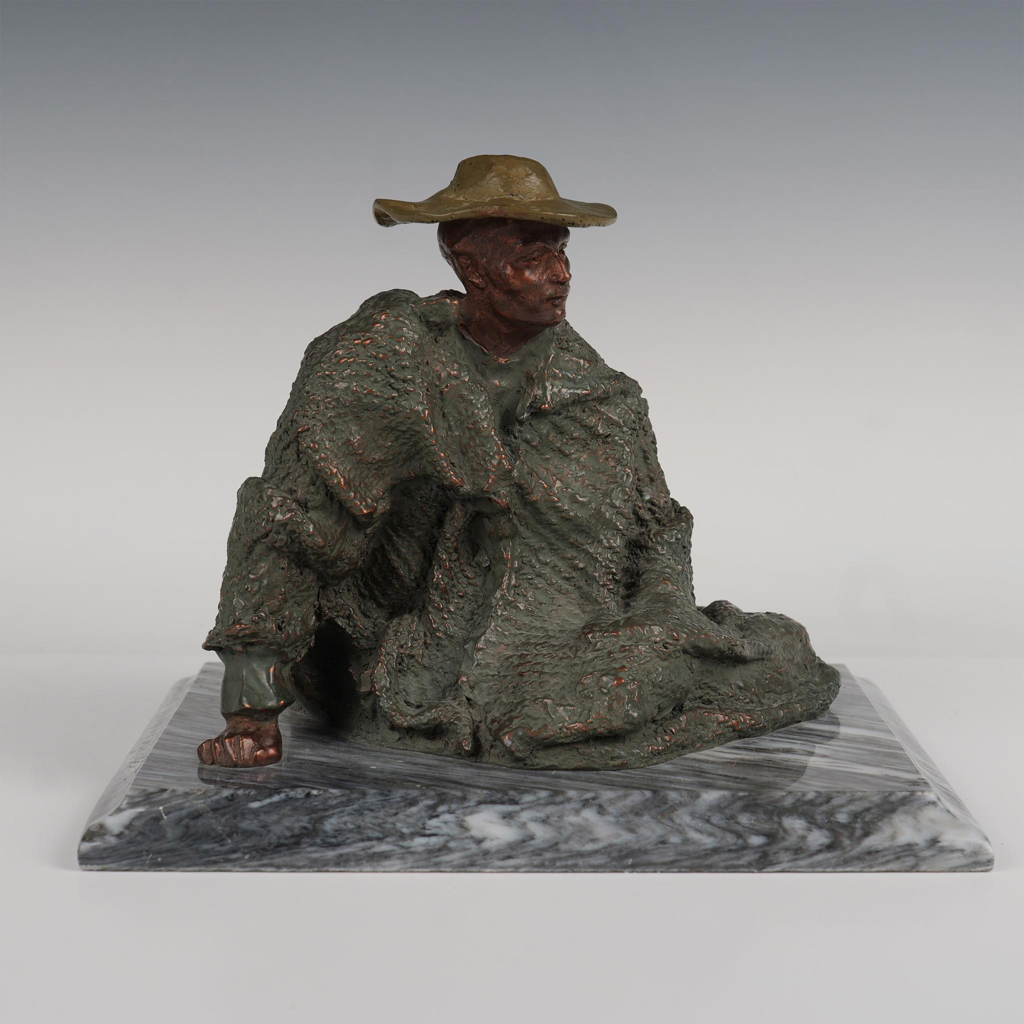 Campesino Sentado by The Mexican School Sculpture