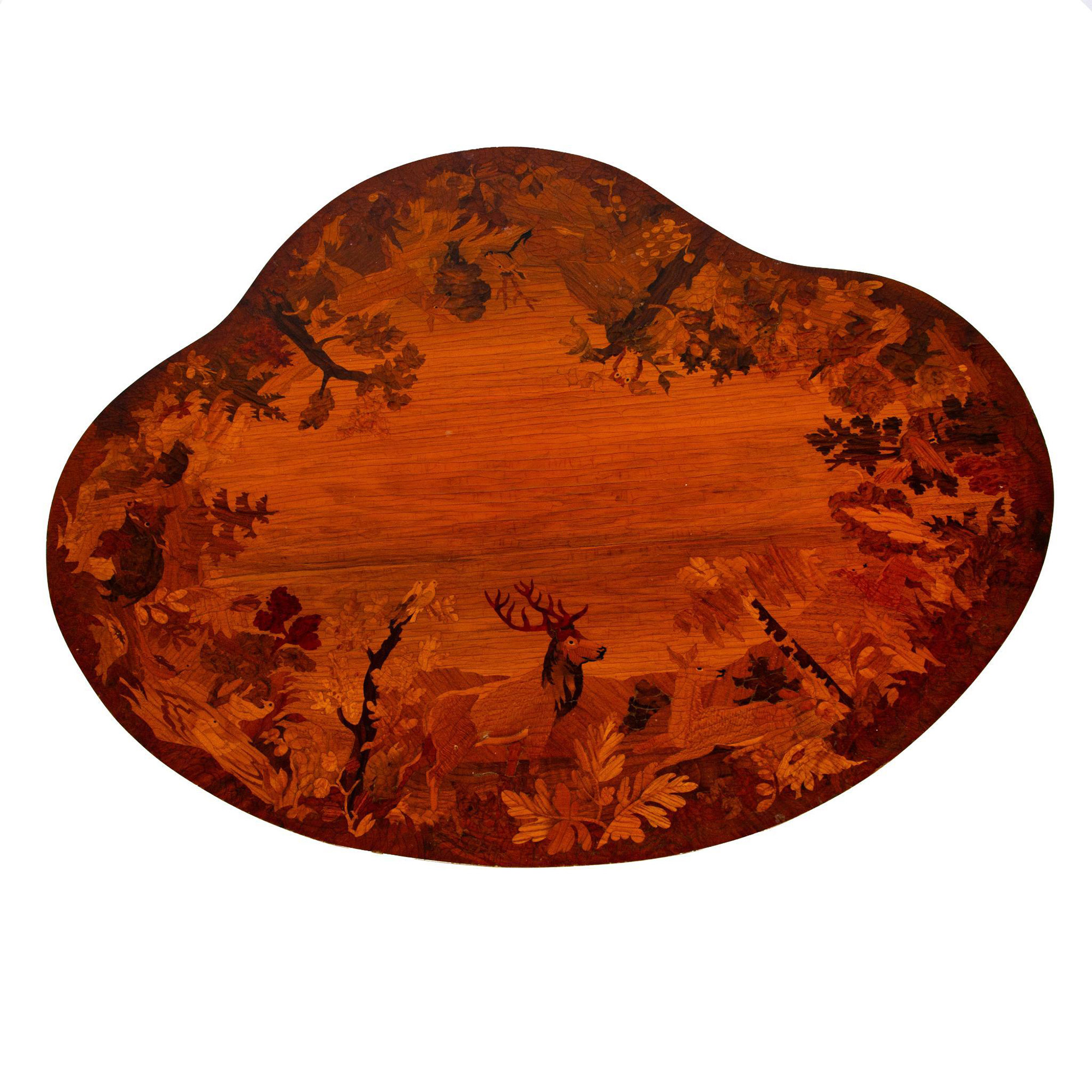 Buchschmid & Gretaux Inlaid Marquetry Coffee Table, Animals - Image 6 of 6
