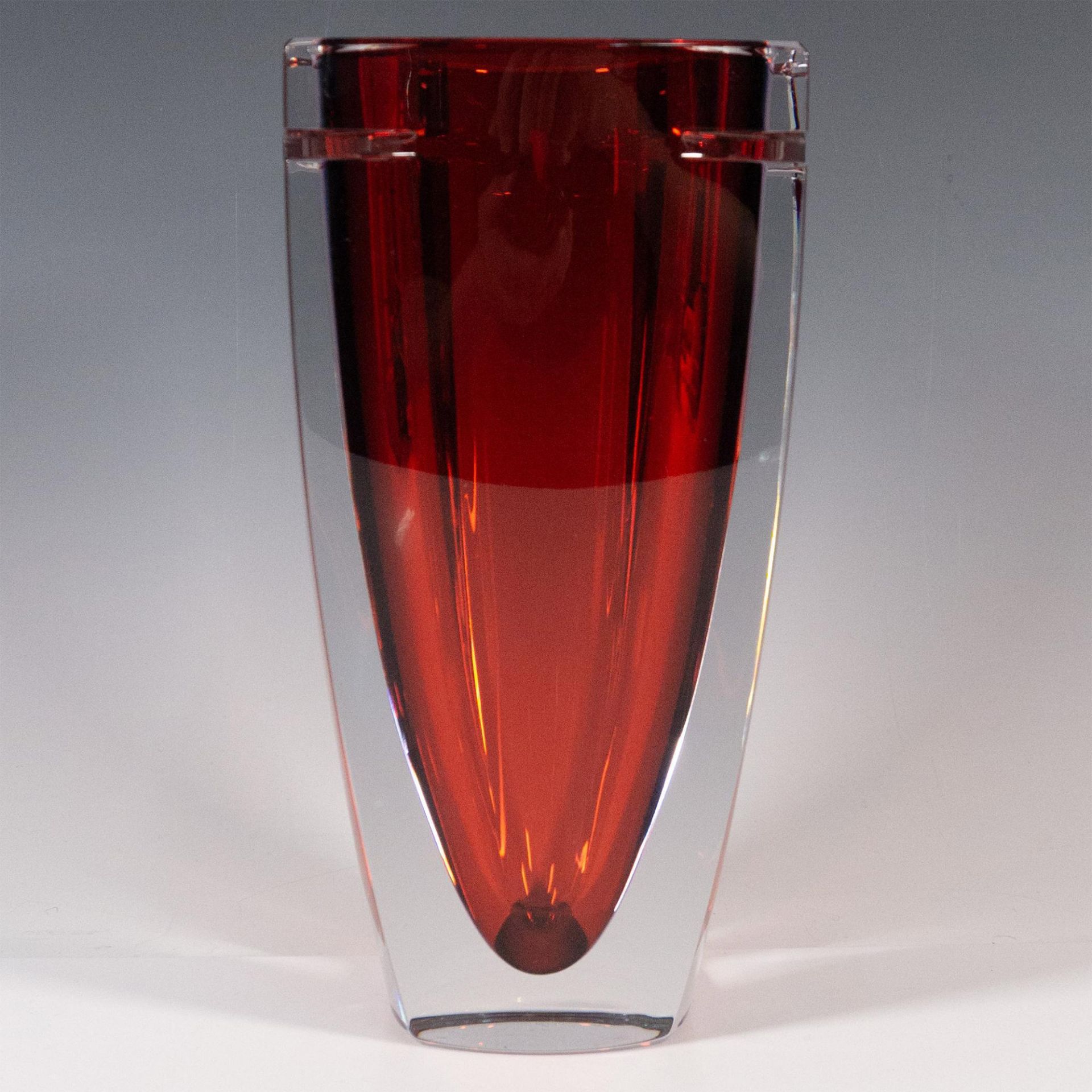 Waterford Crystal Flower Vase, Metra Red - Image 2 of 3