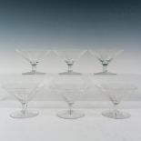 6pc Tiffan Franciscan Low Sherbet Glasses, Classic