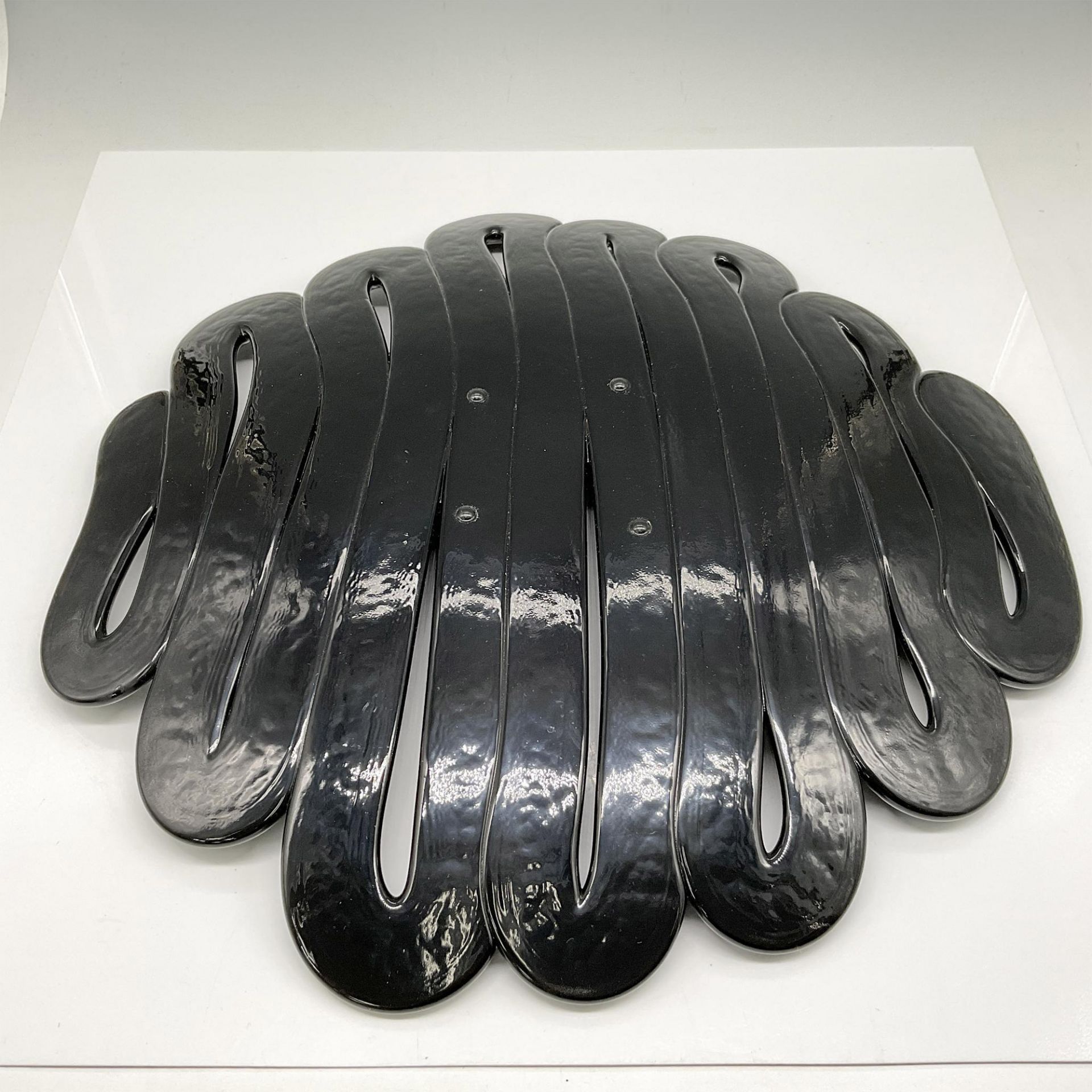 Anna Ehrner for Kosta Boda Energy Bowl-Platter, Large Black - Image 3 of 3
