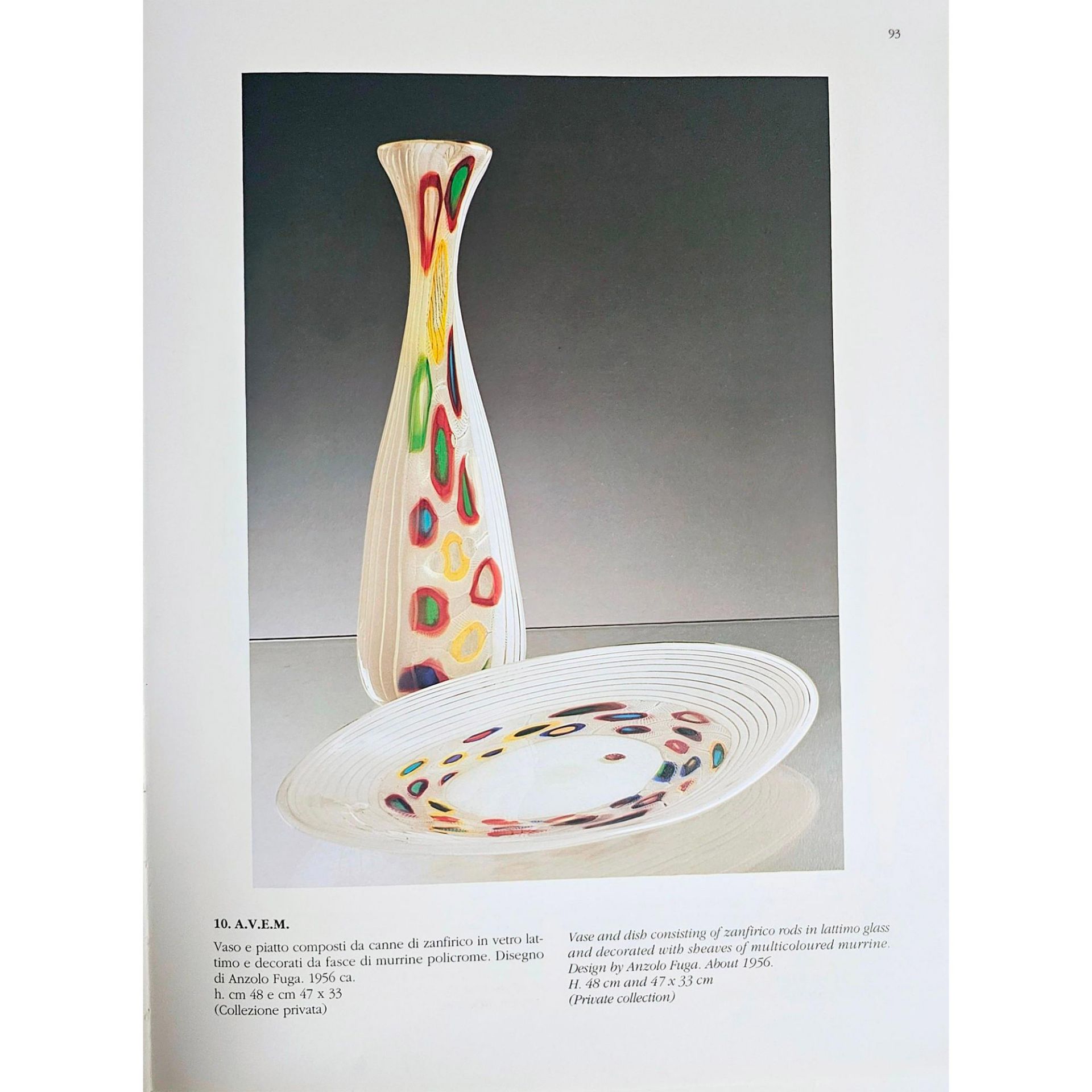 Murano Anzolo Fuga Large Glass Plate - Bild 8 aus 11