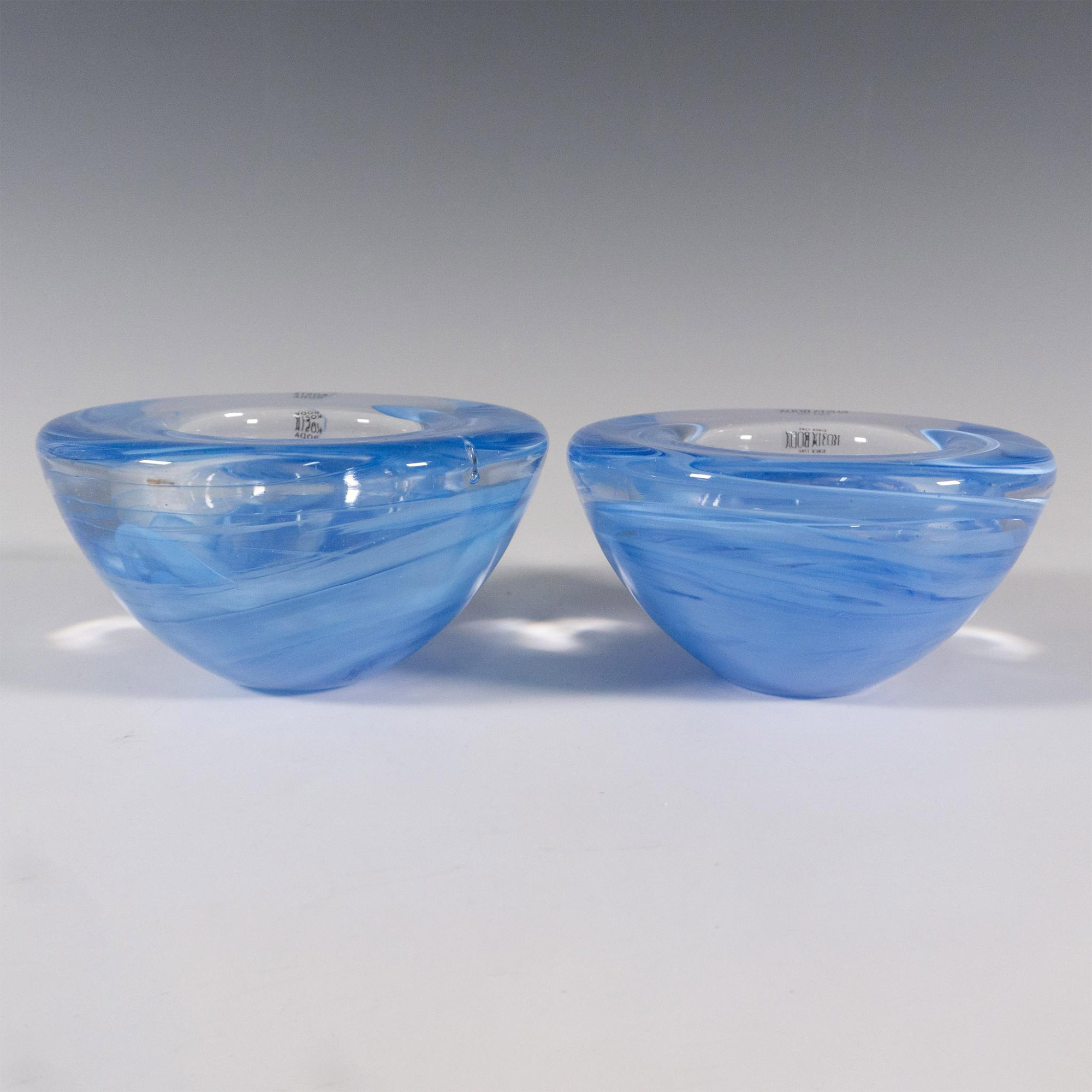 Pair of Kosta Boda by Anna Ehrner Candle Holders, Atoll - Image 2 of 4