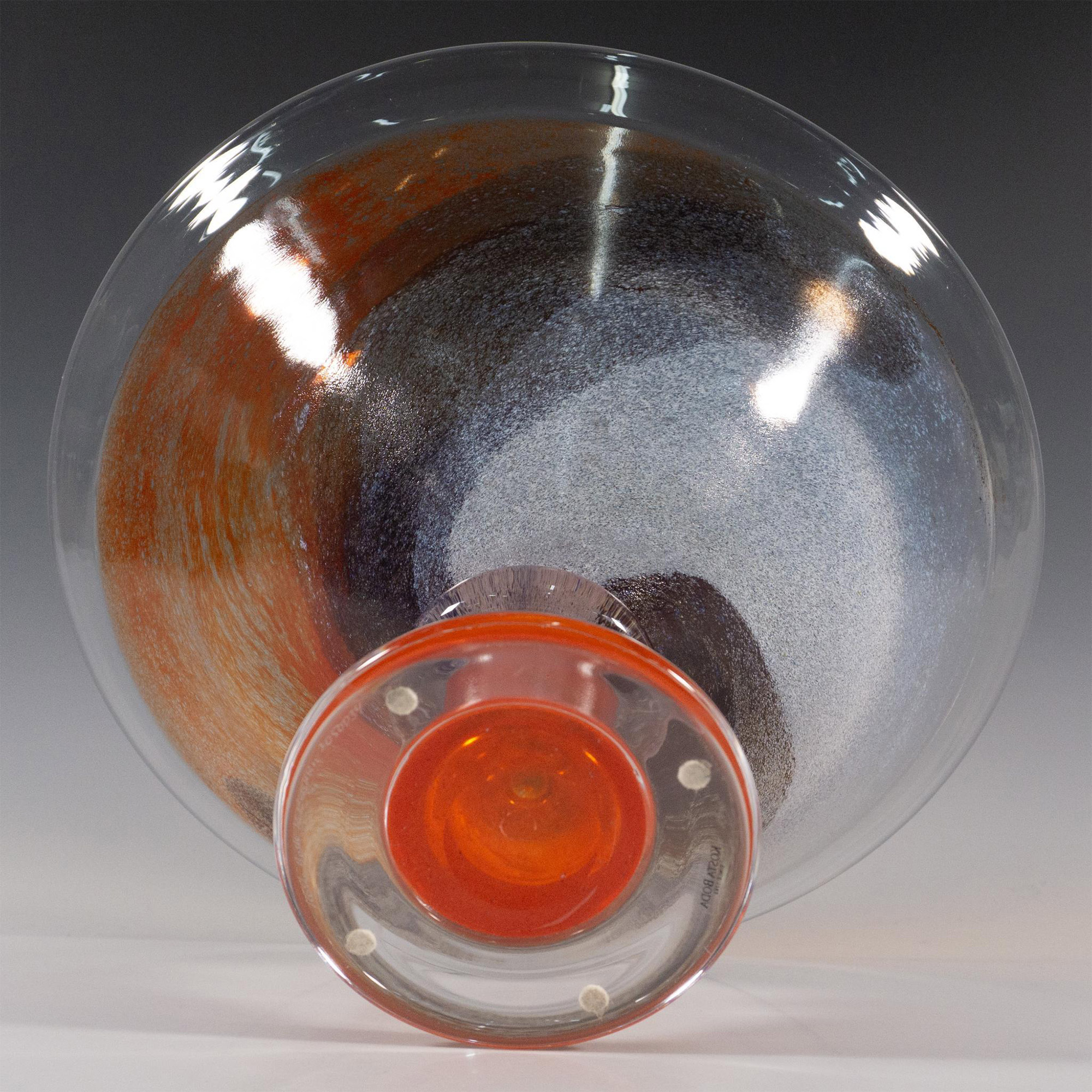 Kosta Boda by Kjell Engman Art Glass Footed Bowl - Image 3 of 4