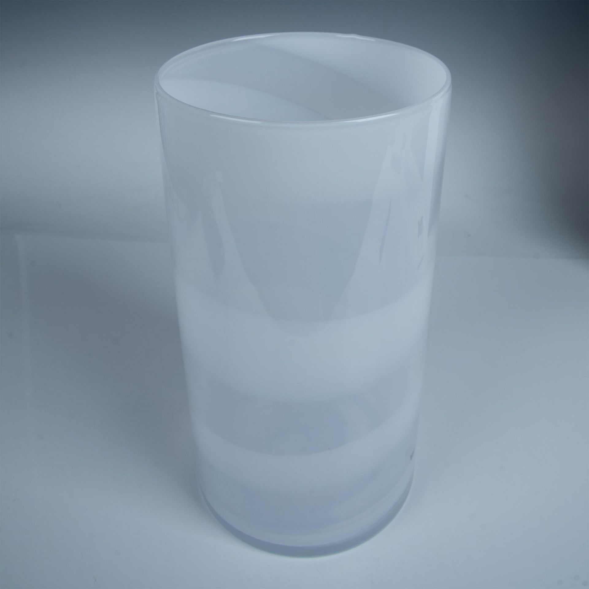 Kosta Boda Art Glass Twist White Vase, Signed - Image 6 of 7