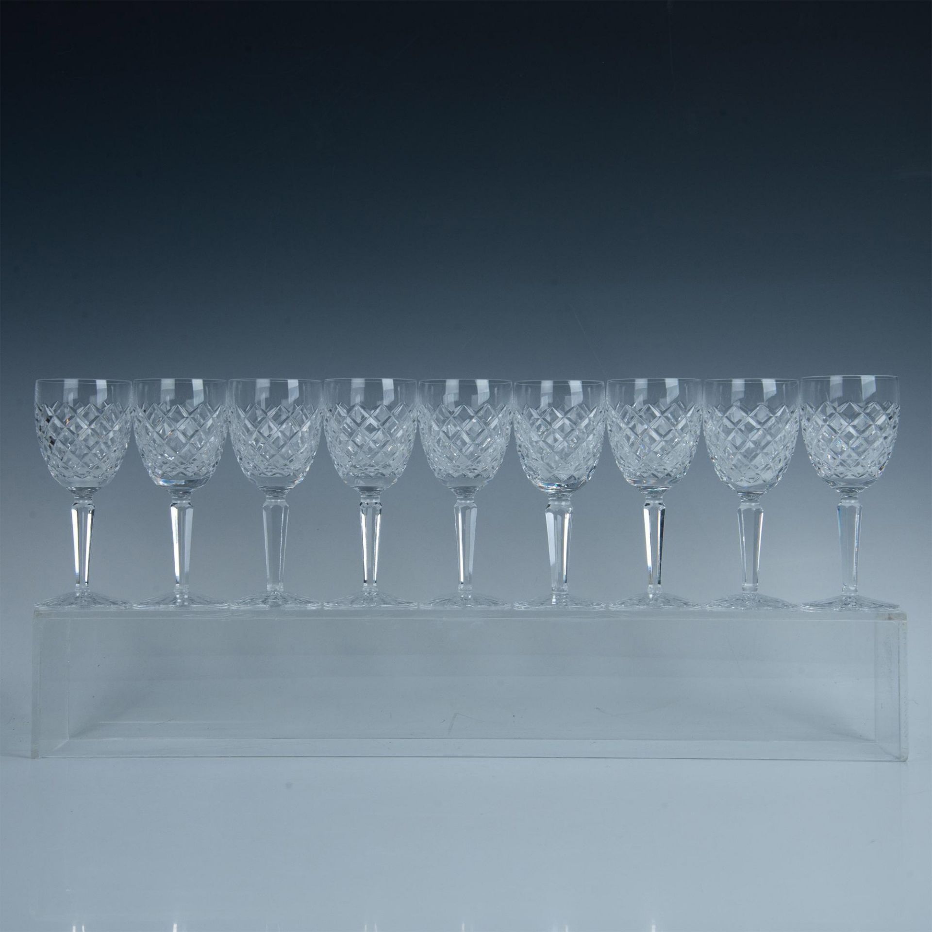 9pc Waterford Crystal White Wine Glasses, Comeragh - Image 3 of 6