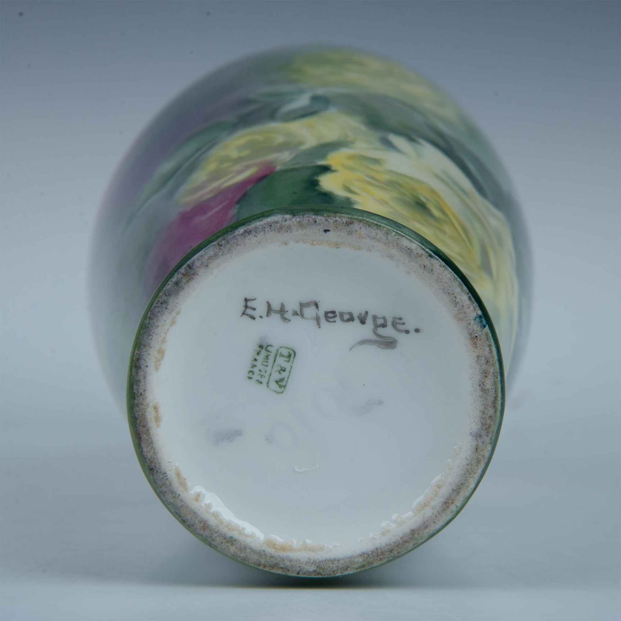 Tressemanes & Vogt by E.H. George Limoges Porcelain Vase - Image 4 of 5