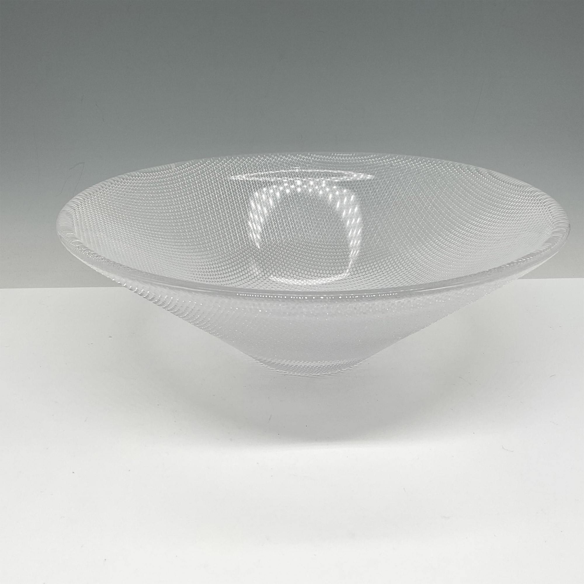 2pc Kosta Boda Art Glass Limelight Cake Stand & Bowl - Image 3 of 5