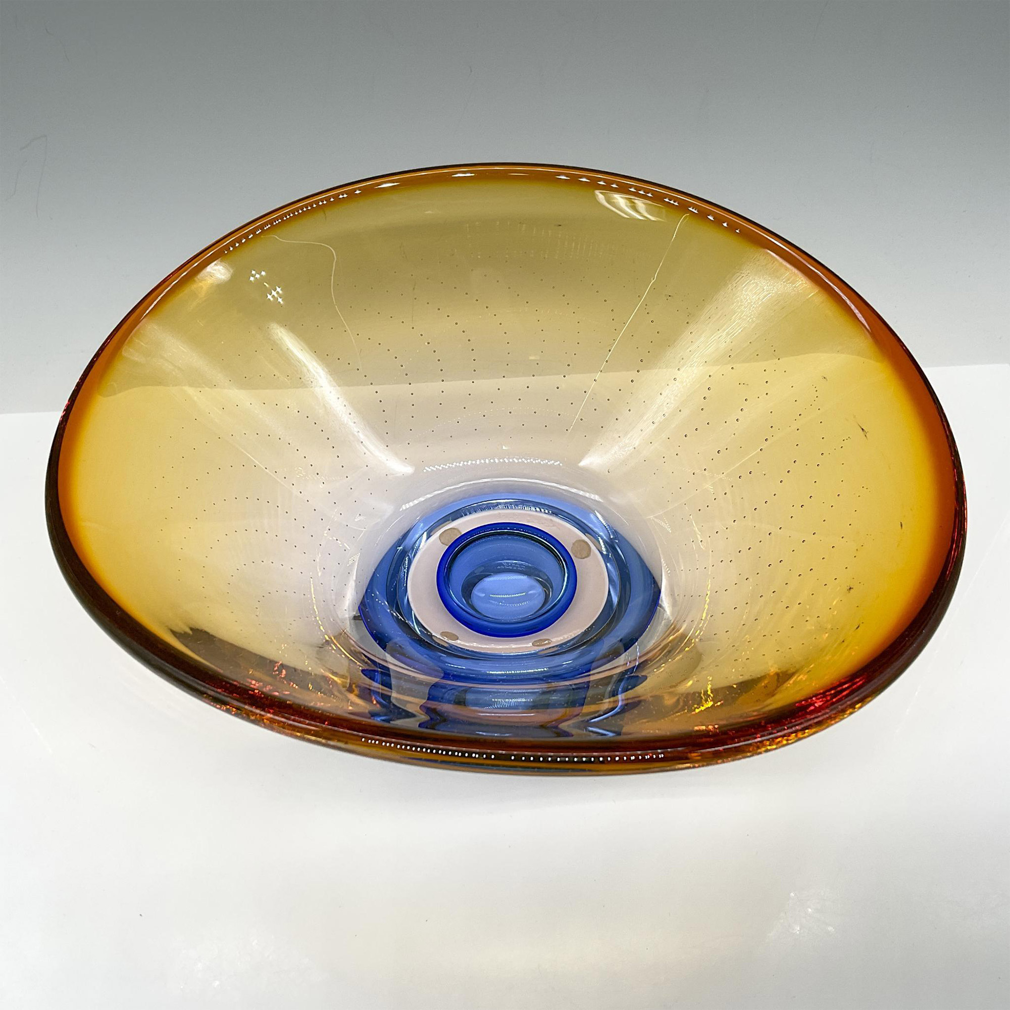 Goran Warff for Kosta Boda Crystal Wave Bowl, Signed - Image 2 of 4