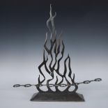 Hadany Arts of Israel Silverplated Flame Menorah 20"