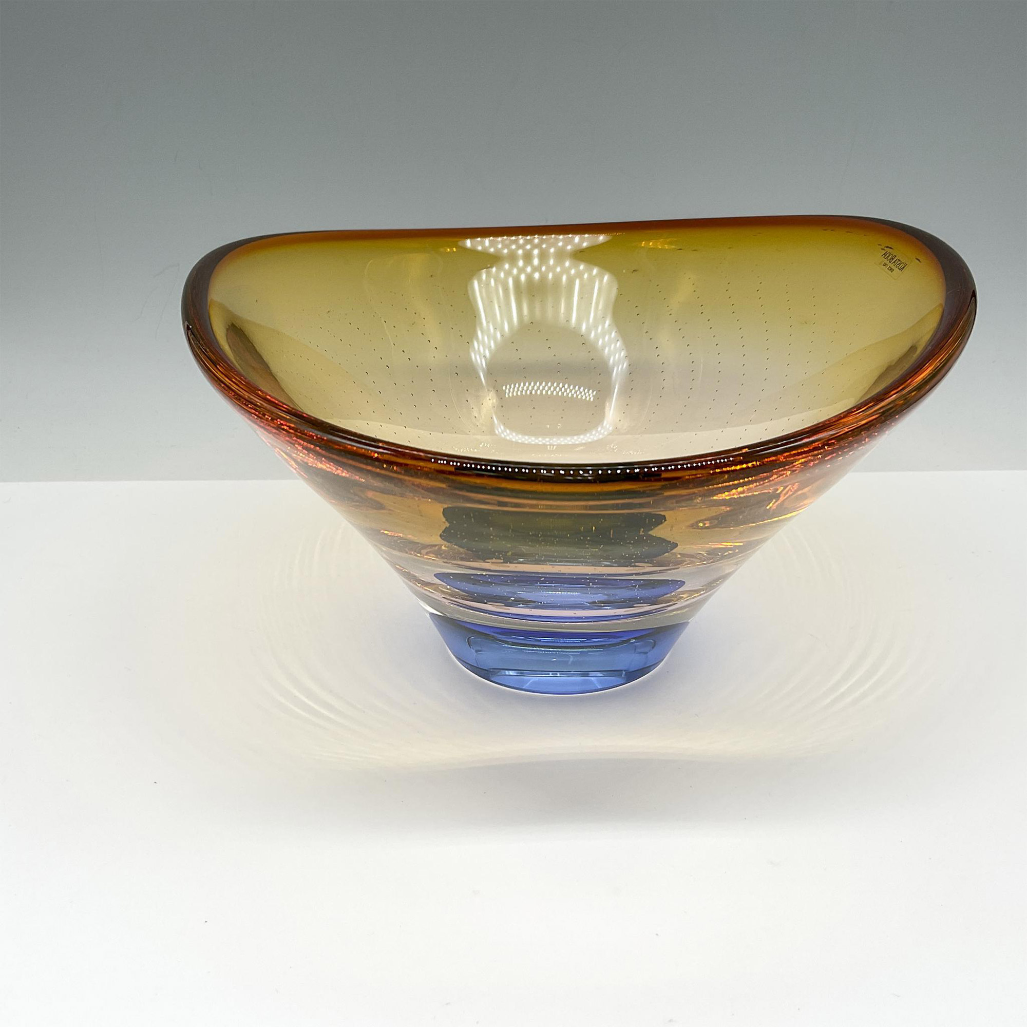 Goran Warff for Kosta Boda Crystal Wave Bowl, Signed - Image 3 of 4