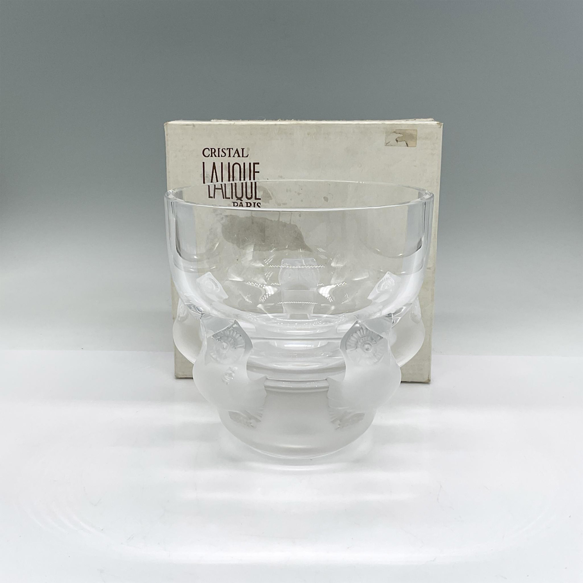 Lalique Crystal Bowl, Hiboux (Owl) Bowl - Image 4 of 4