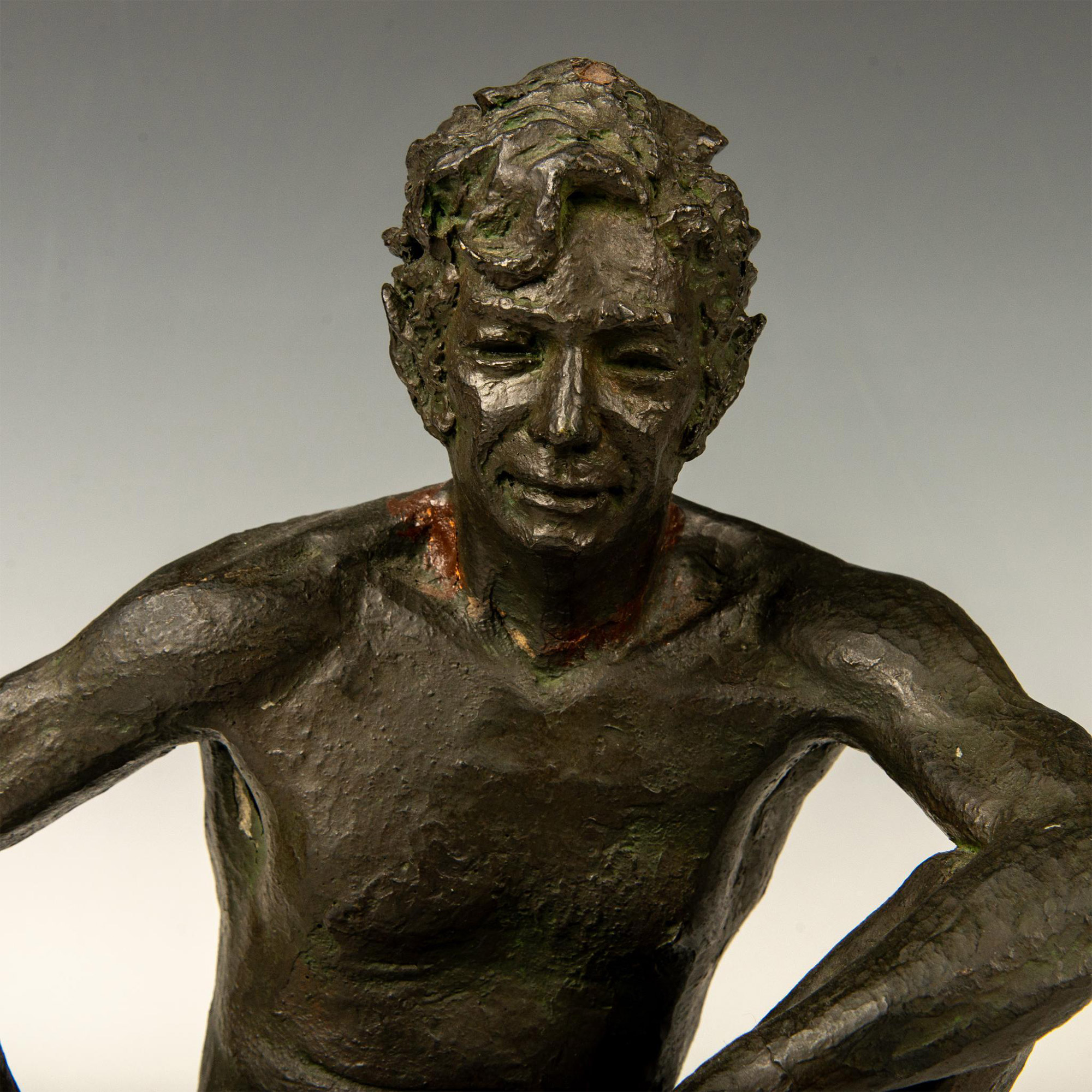 Mahonri Young, Sculpture of a Nude Seated Male, Signed - Image 2 of 11