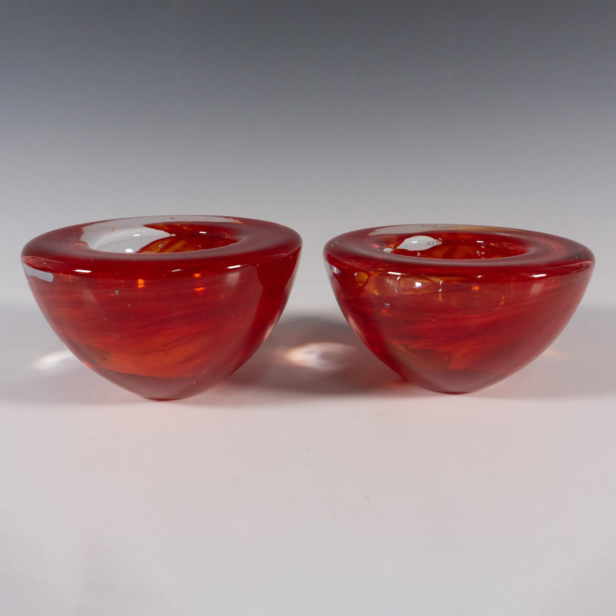 Pair of Kosta Boda by Anna Ehrner Candle Holders, Atoll - Image 2 of 4