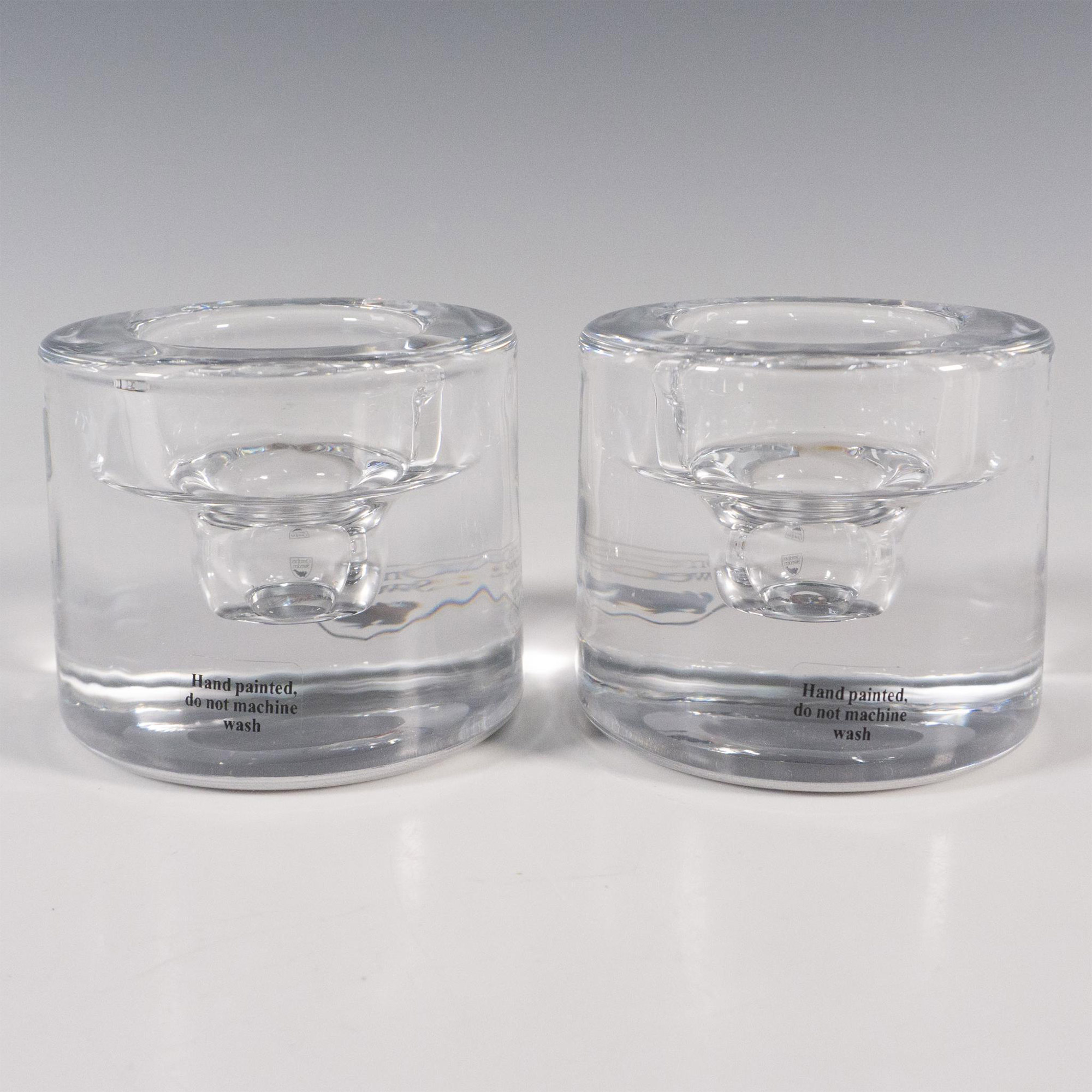 Pair of Orrefors by Anna Ehrner Candle Holders, Shine Silver - Image 2 of 3