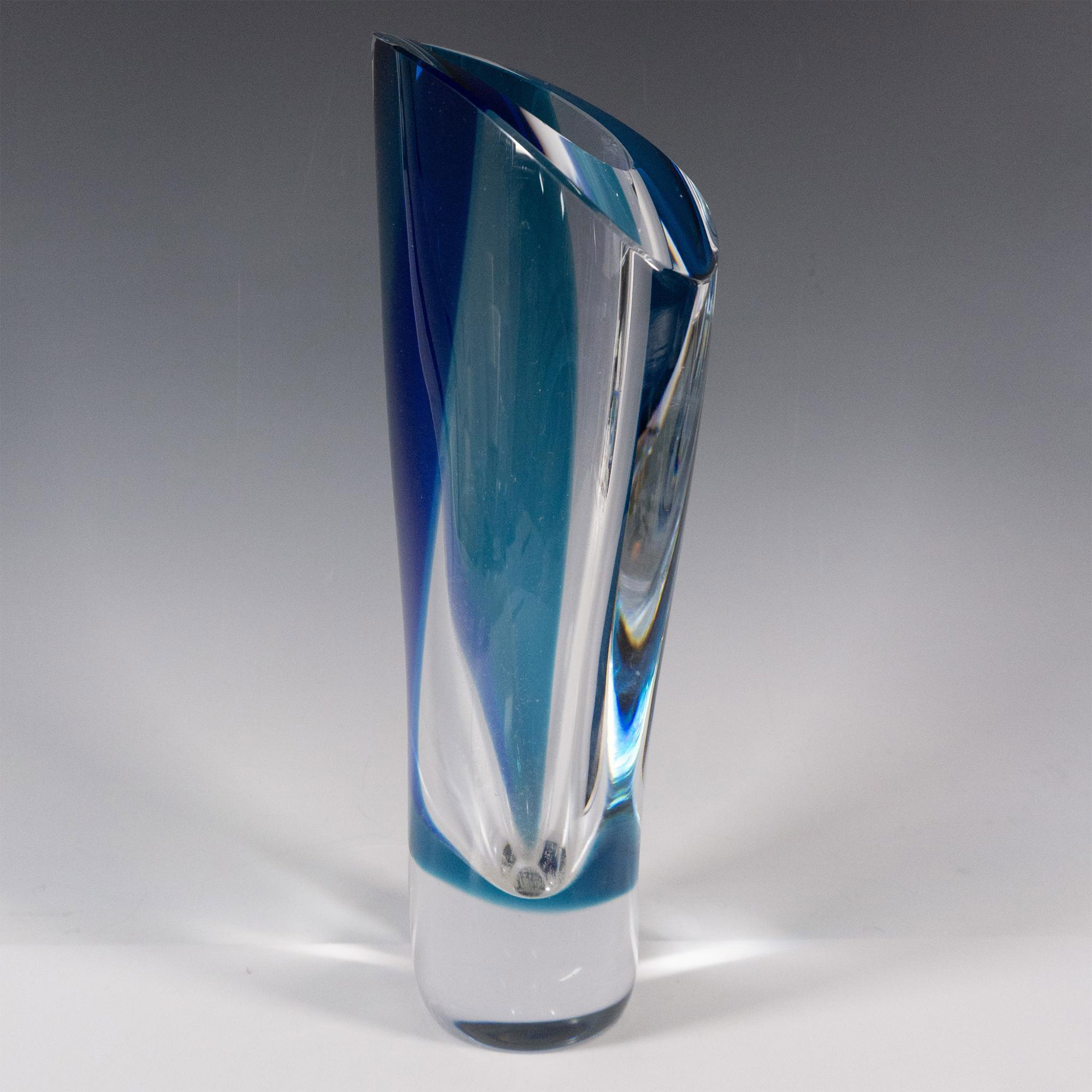 Kosta Boda by Goran Warff Blue Vase, Seaside - Image 3 of 4