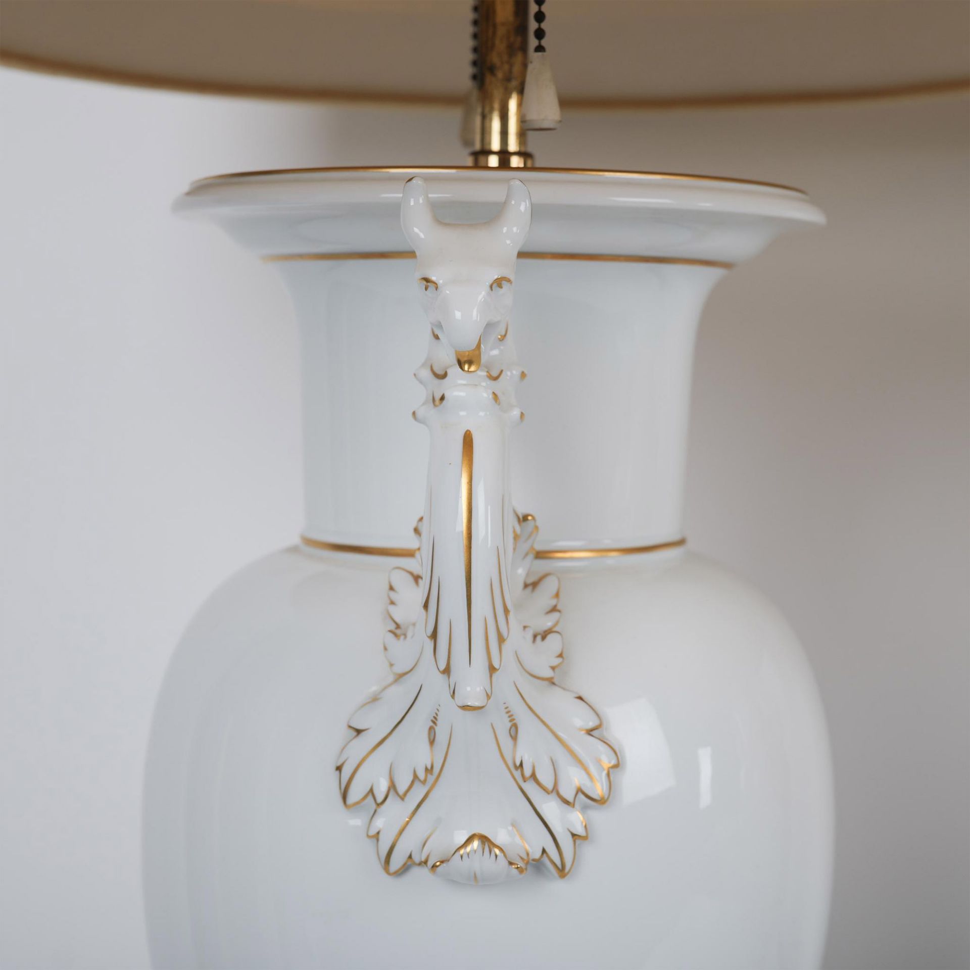 Pair of KPM White Porcelain Amphora Lamps - Image 6 of 9