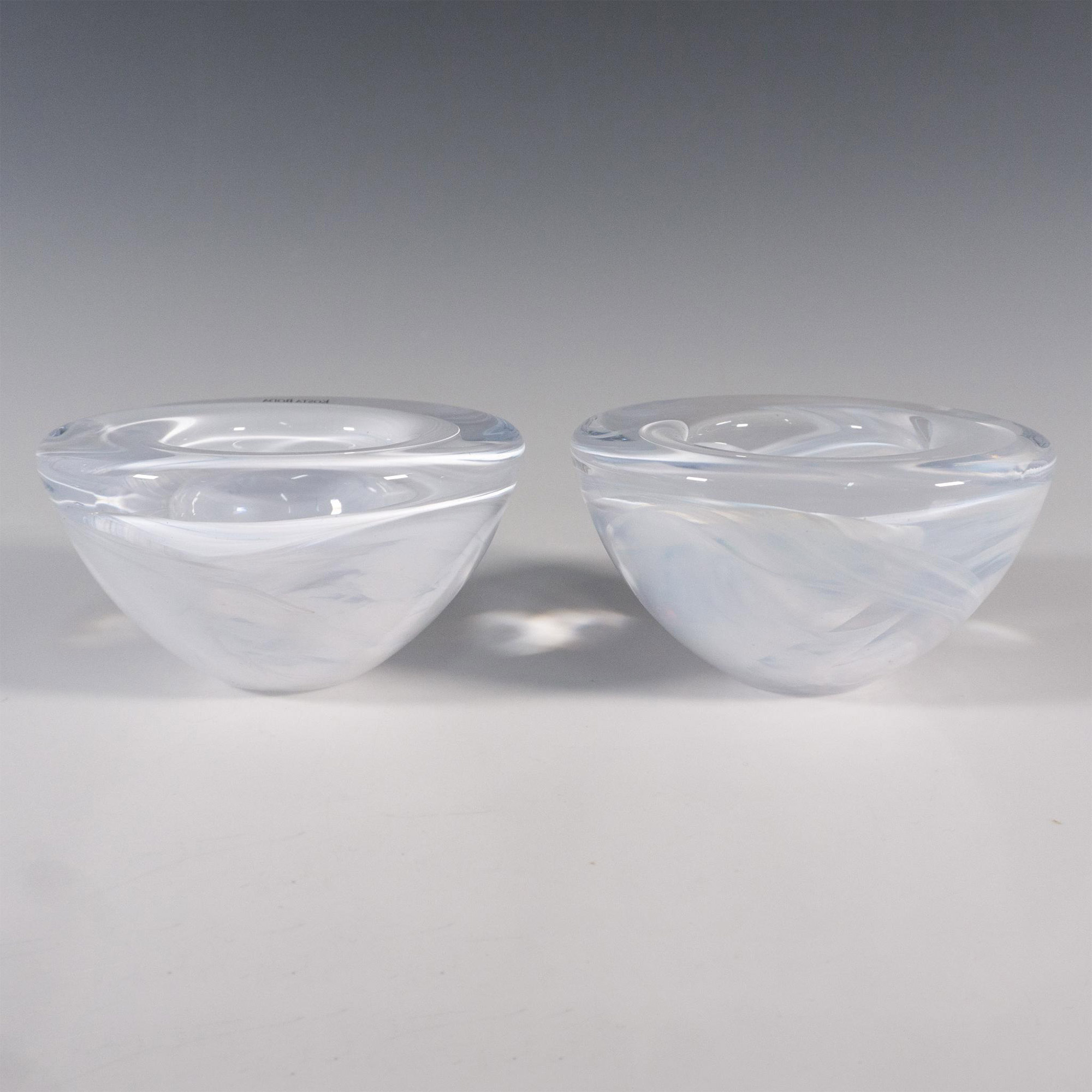 Pair of Kosta Boda by Anna Ehrner Candle Holders, Atoll - Image 2 of 4