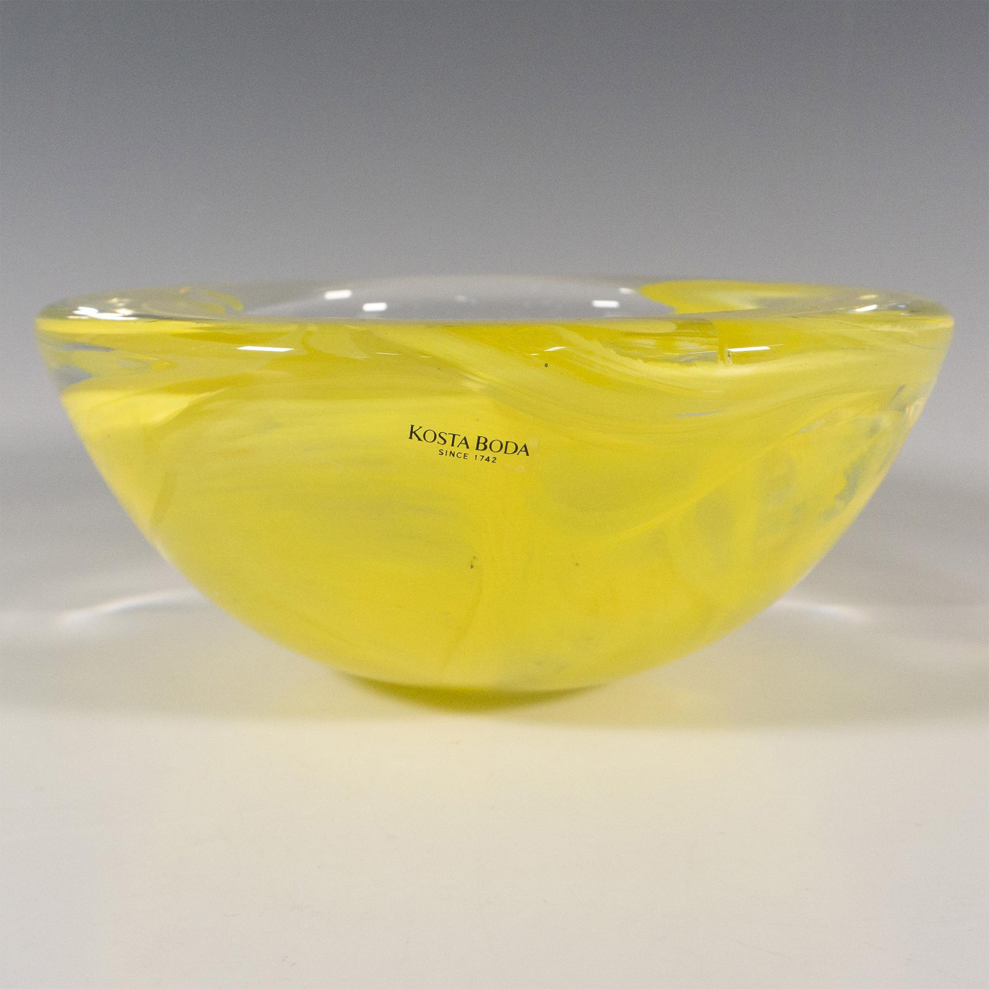 Kosta Boda by Anna Ehrner Round Glass Bowl, Atoll